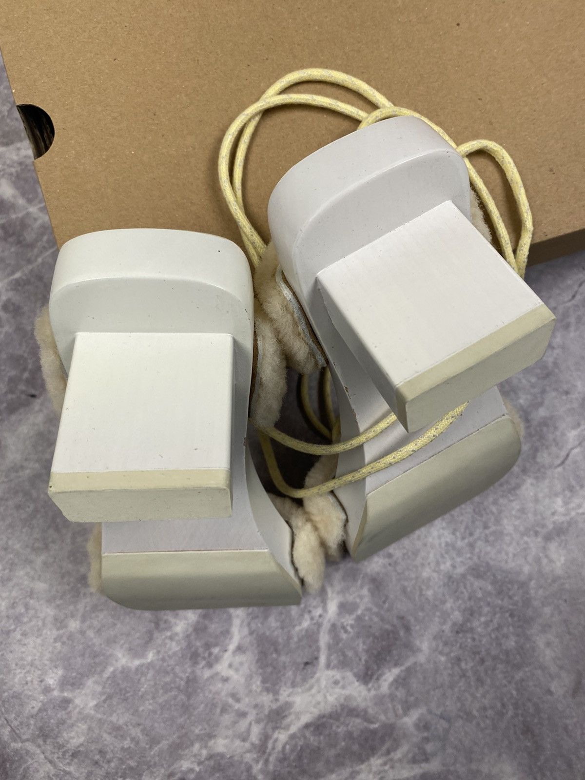 Eckhaus Latta Ugg x Eckhaus Latta Shearling Lace-Up Platform Sandals Size US 7 / IT 37 - 6 Thumbnail