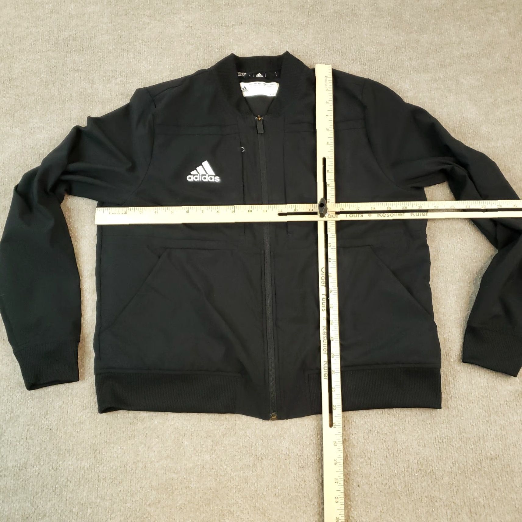 Adidas Adidas Jacket Womens Large Black Mock Neck Long Sleeve Casual Logo Full Zip Size L / US 10 / IT 46 - 2 Thumbnail