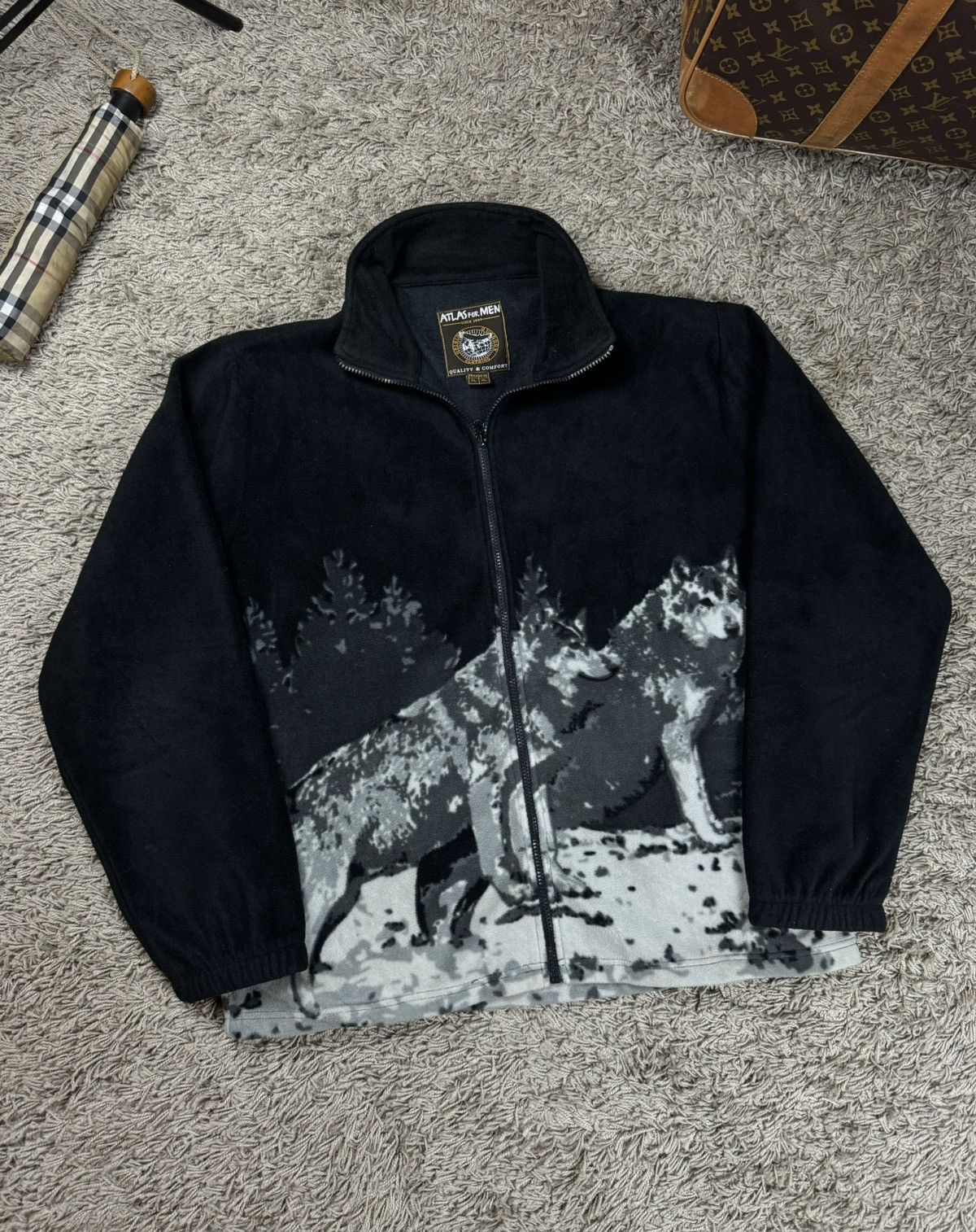 Vintage Vintage fleece with Woolfs original outdoors item Size US XL / EU 56 / 4 - 1 Thumbnail