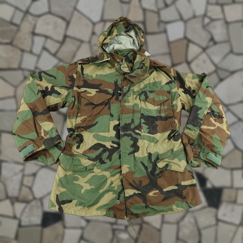 Alpha Industries VINTAGE Alpha Industries US Army Jacket Camouflage Field Coat M65 Small Mens Green 80s Military Coat Size US S / EU 44-46 / 1 - 1 Thumbnail