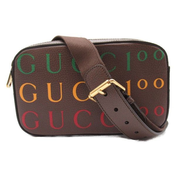 image of Gucci Leather Logo Belt Bag in Brown, Women's