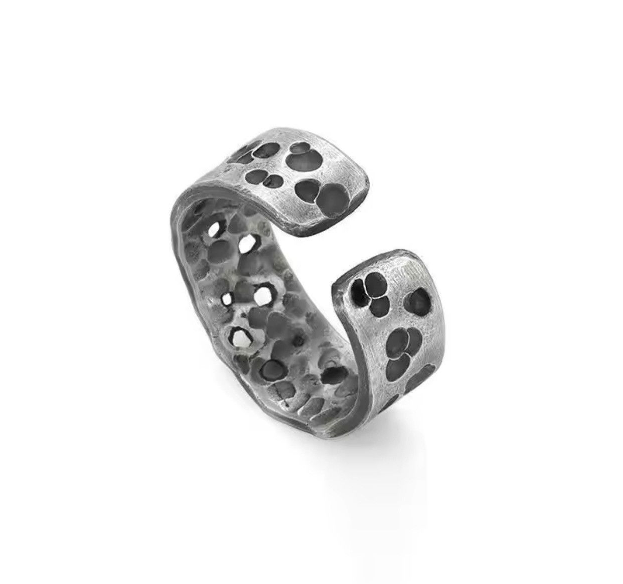 Jewelry × Vintage Vintage Scar Design Ring Men Jewelry Open Size Size ONE SIZE - 2 Thumbnail