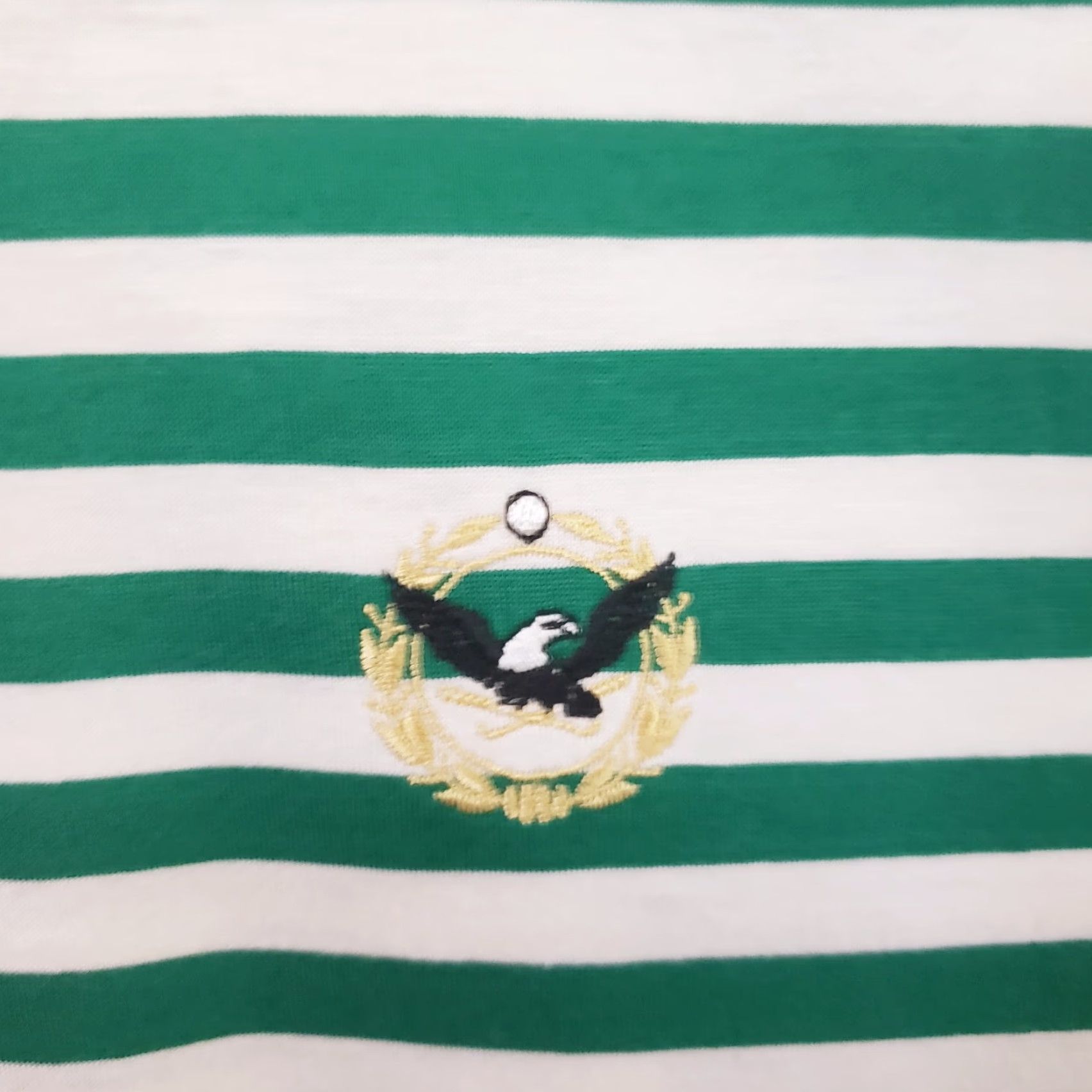Vintage Martin Polo Shirt Men's L Green White Short Sleeve Pima Cotton Striped Golf Polo Mar tin Size US L / EU 52-54 / 3 - 6 Thumbnail