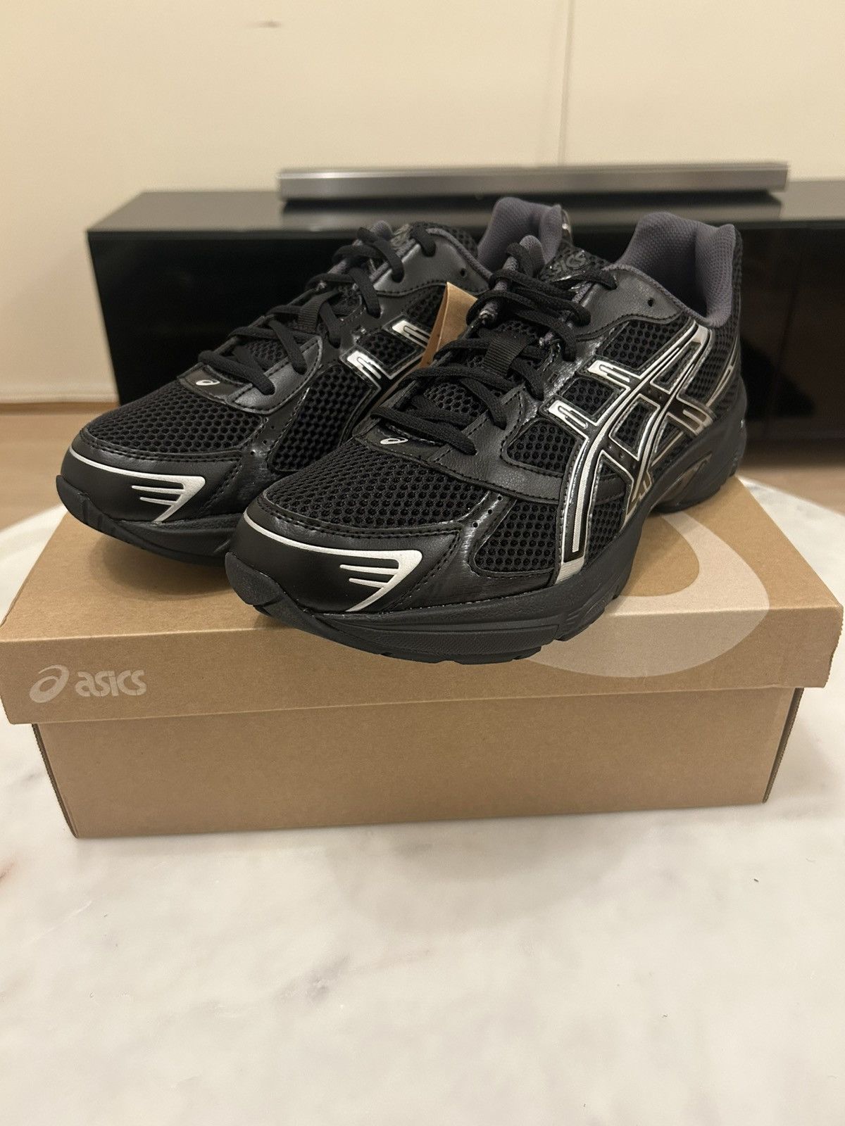 Asics Asics gel 1130 black pure silver Size US 11 / EU 44 - 1 Thumbnail
