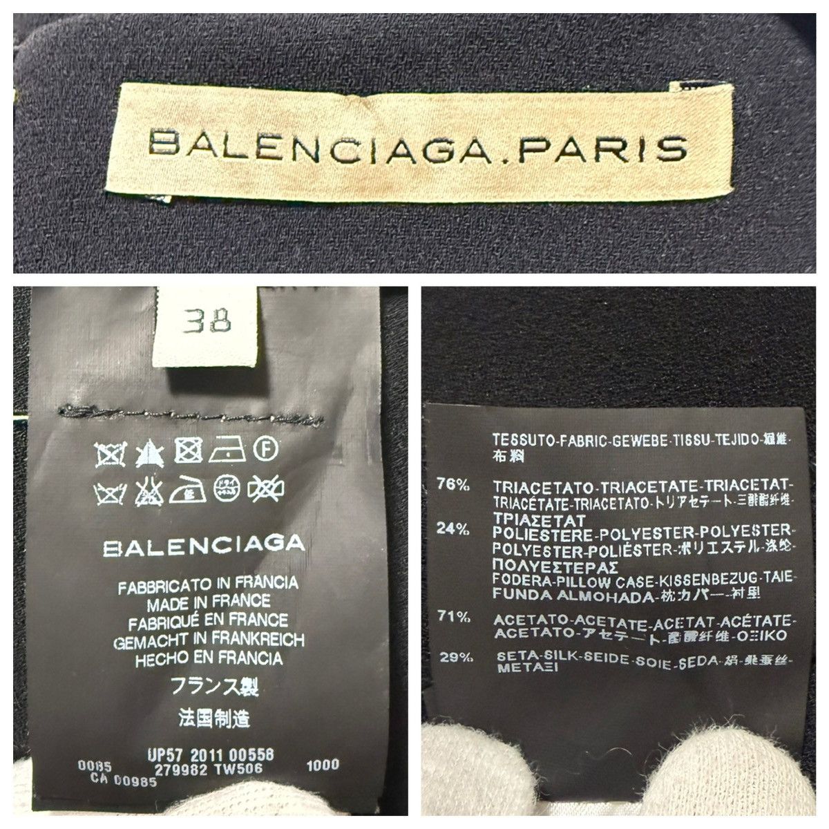 Balenciaga Authentic Balenciaga Front Embellishment Dress 38 Black Size S / US 4 / IT 40 - 2 Thumbnail