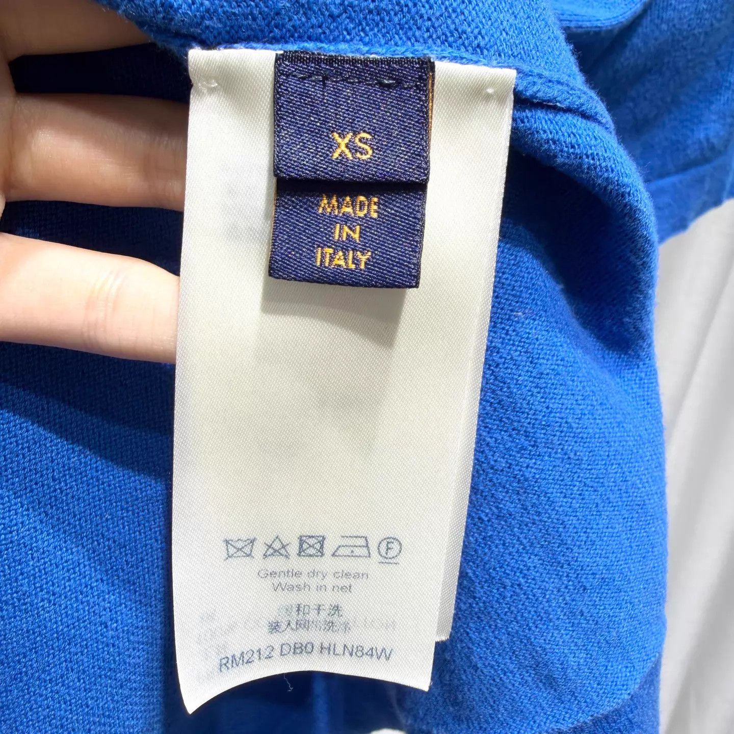 Louis Vuitton LV blue logo knit short sleeve t-shirt XS Size US XS / EU 42 / 0 - 4 Thumbnail