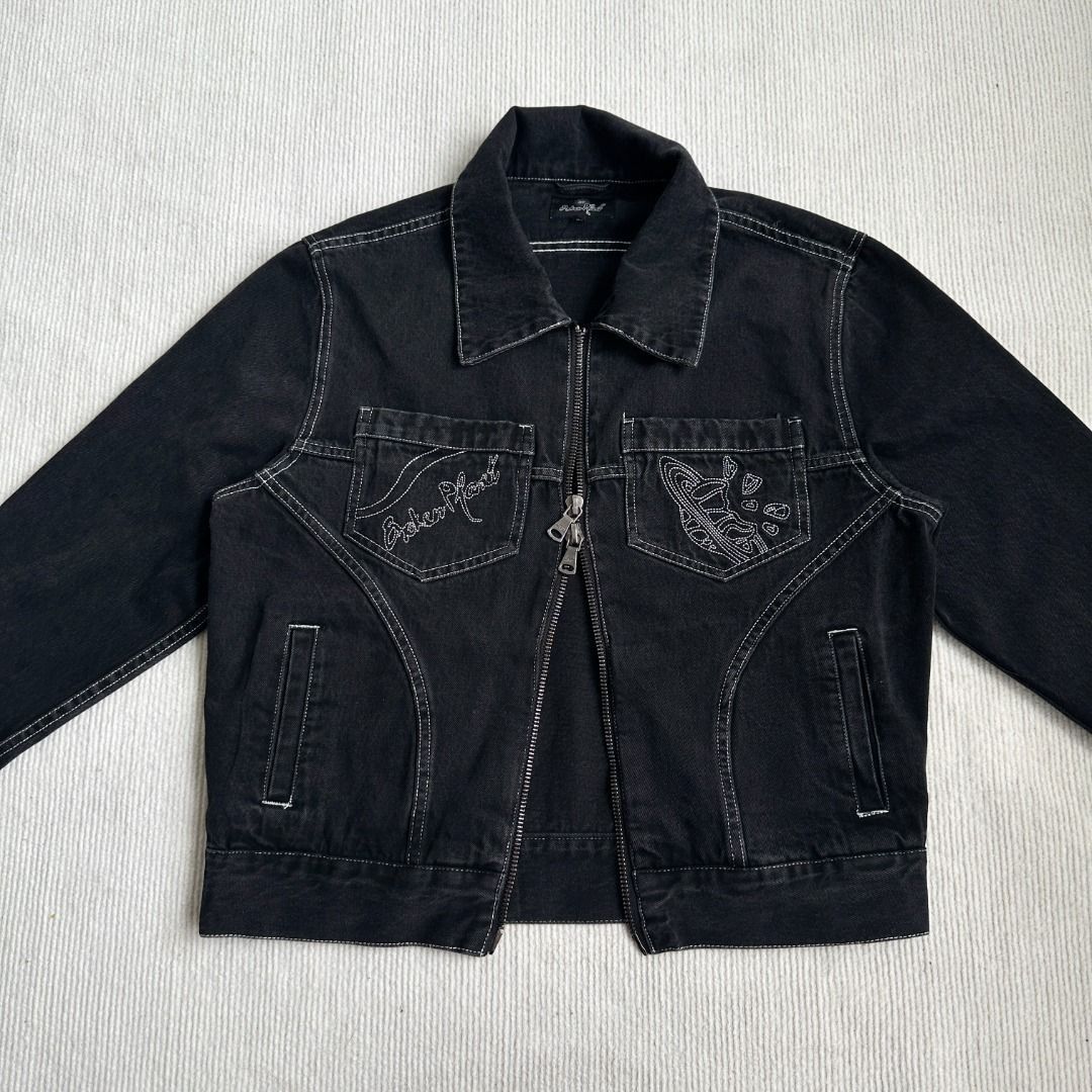 Broken planet market denim washed Black jacket