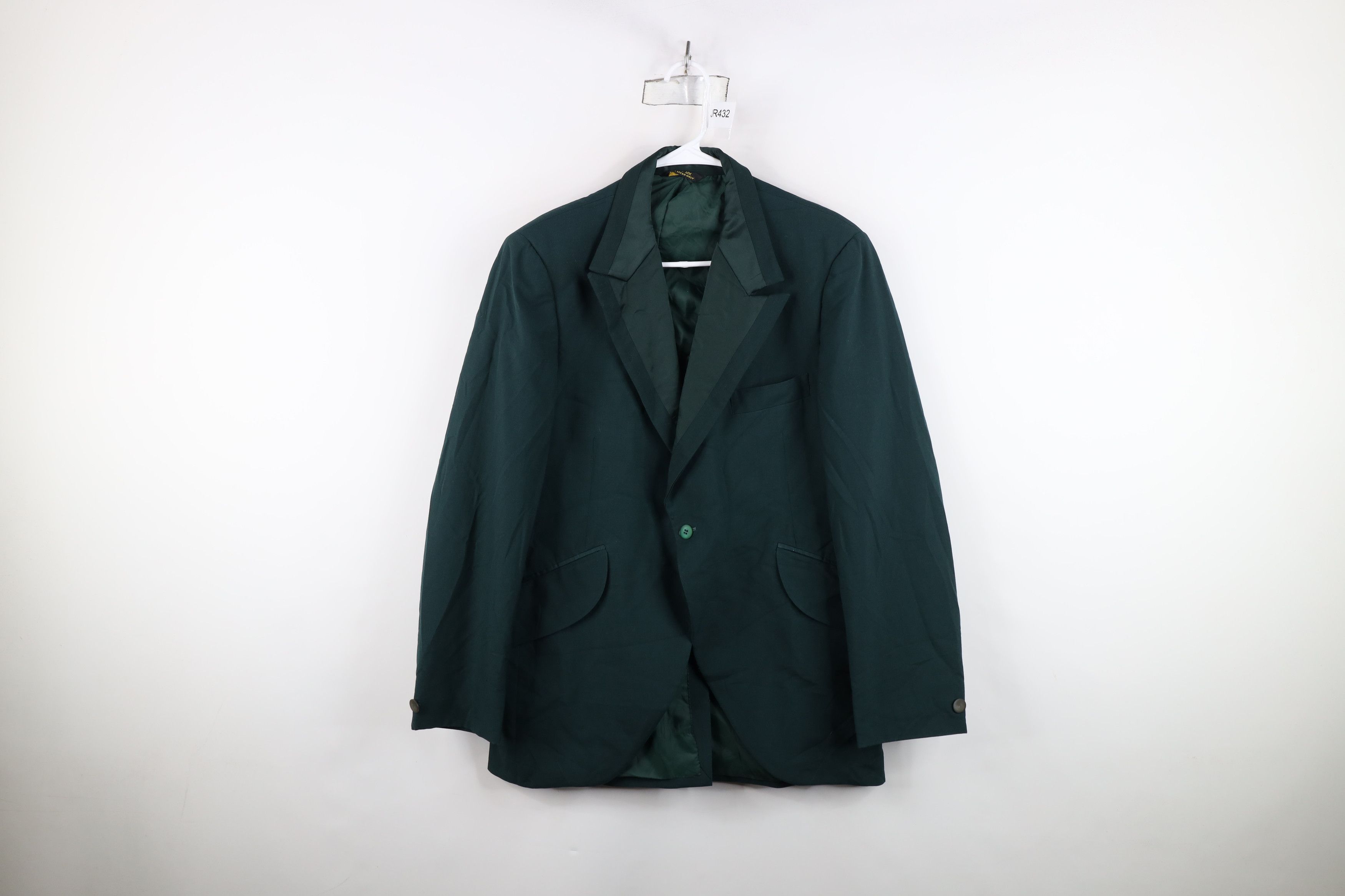 Vintage Vintage 50s Rockabilly Smoking Prom Tuxedo Jacket Green USA Size US XXL / EU 58 / 5 - 1 Thumbnail