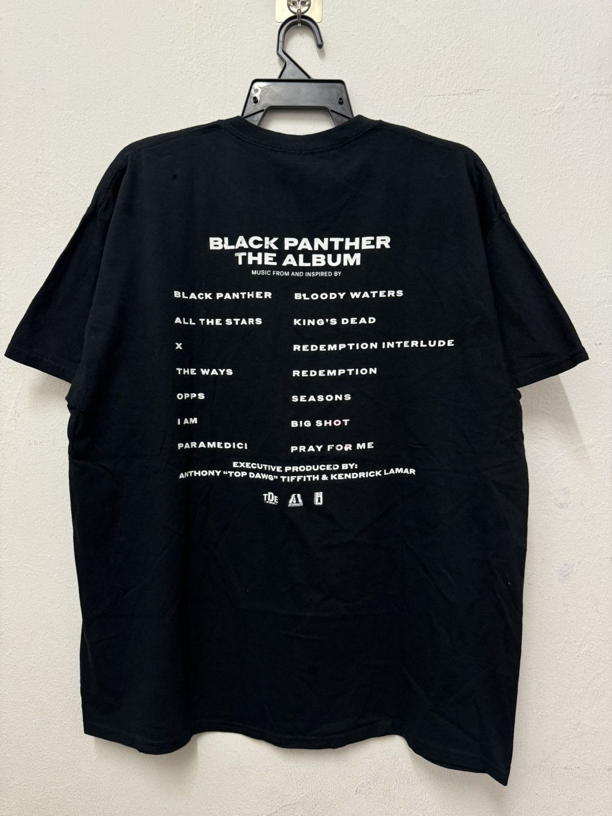 Kendrick Lamar × Marvel Comics × Rap Tees Kendrick Lamar x Black Panther Soundtrack/Album Promo Tee Size US XL / EU 56 / 4 - 7 Thumbnail
