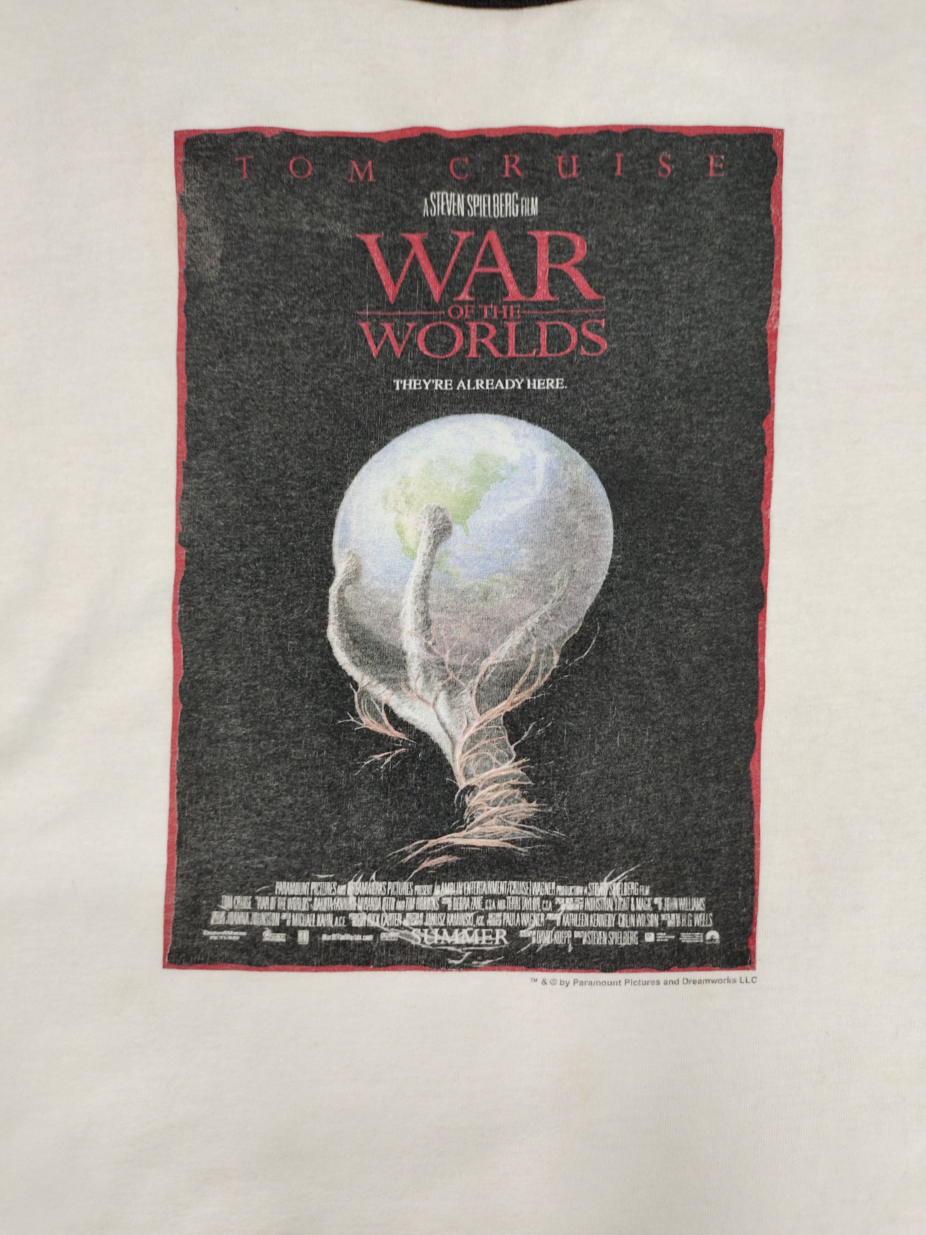 Sci-Fi Fantasy Vintage 00s Tom Cruise War Of The Worlds 2005 Movie T-Shirt Size US M / EU 48-50 / 2 - 3 Thumbnail