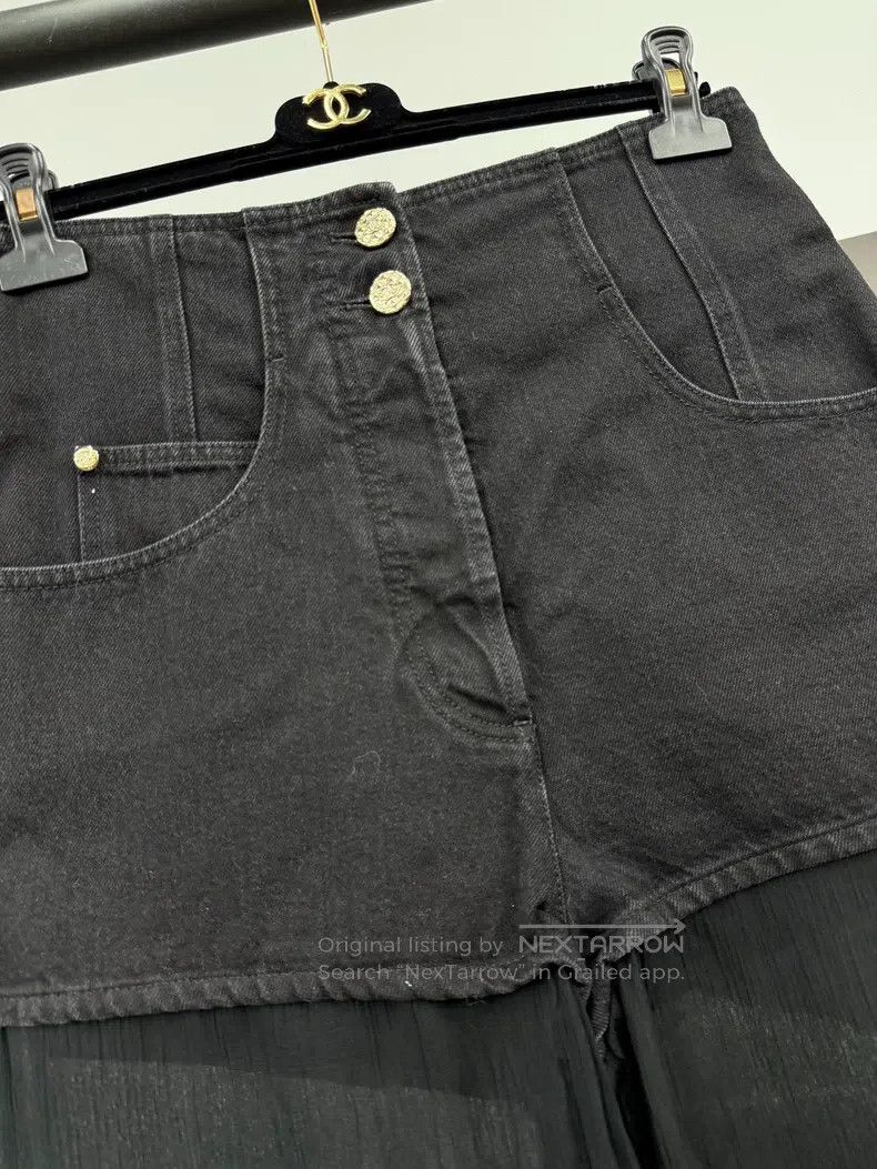 Chanel Chanel Black mesh stitched trousers Size 26" / US 2 / IT 38 - 2 Thumbnail