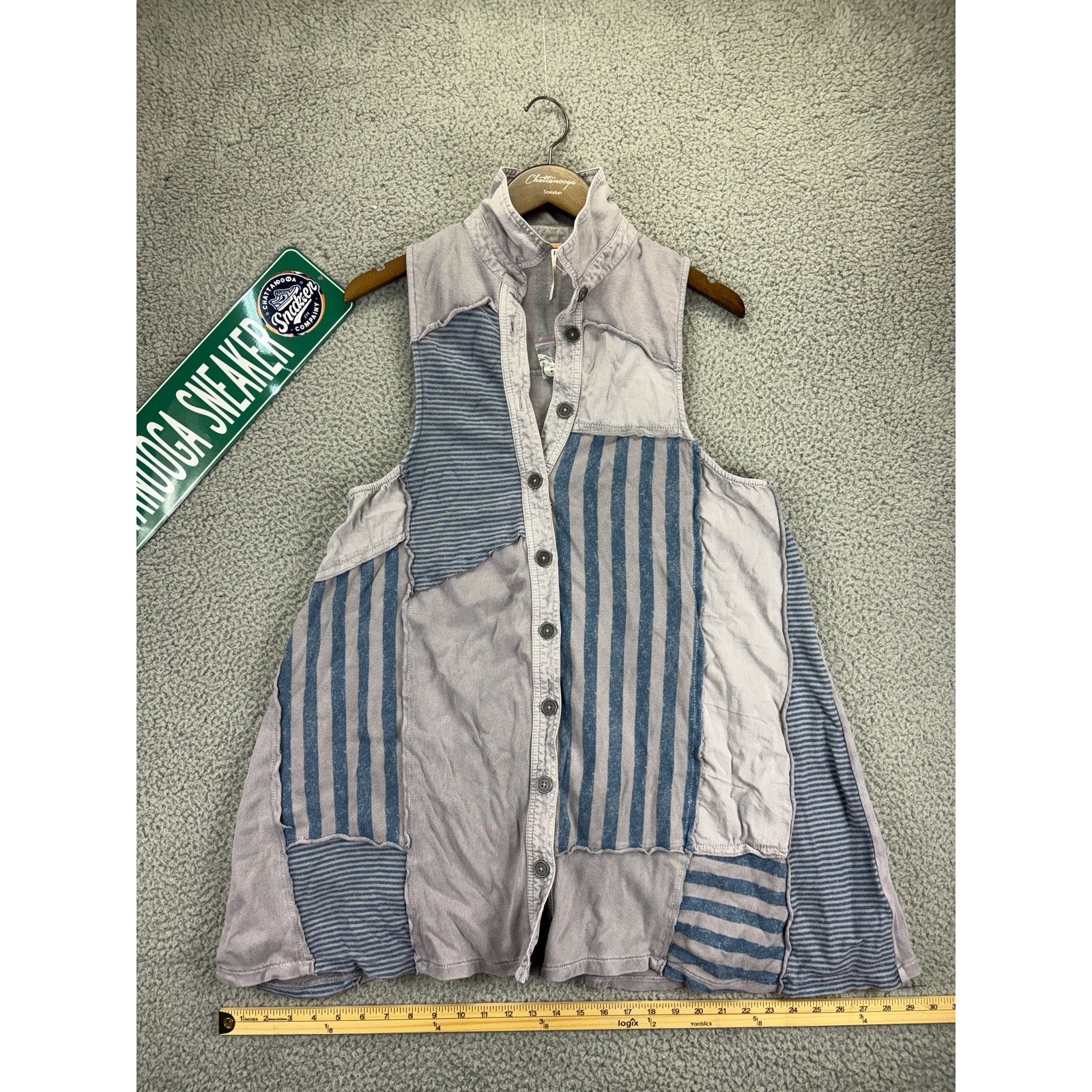 Free People Free People Santana Dress Sleveeless Women S Patch Denim Size S / US 4 / IT 40 - 1 Thumbnail