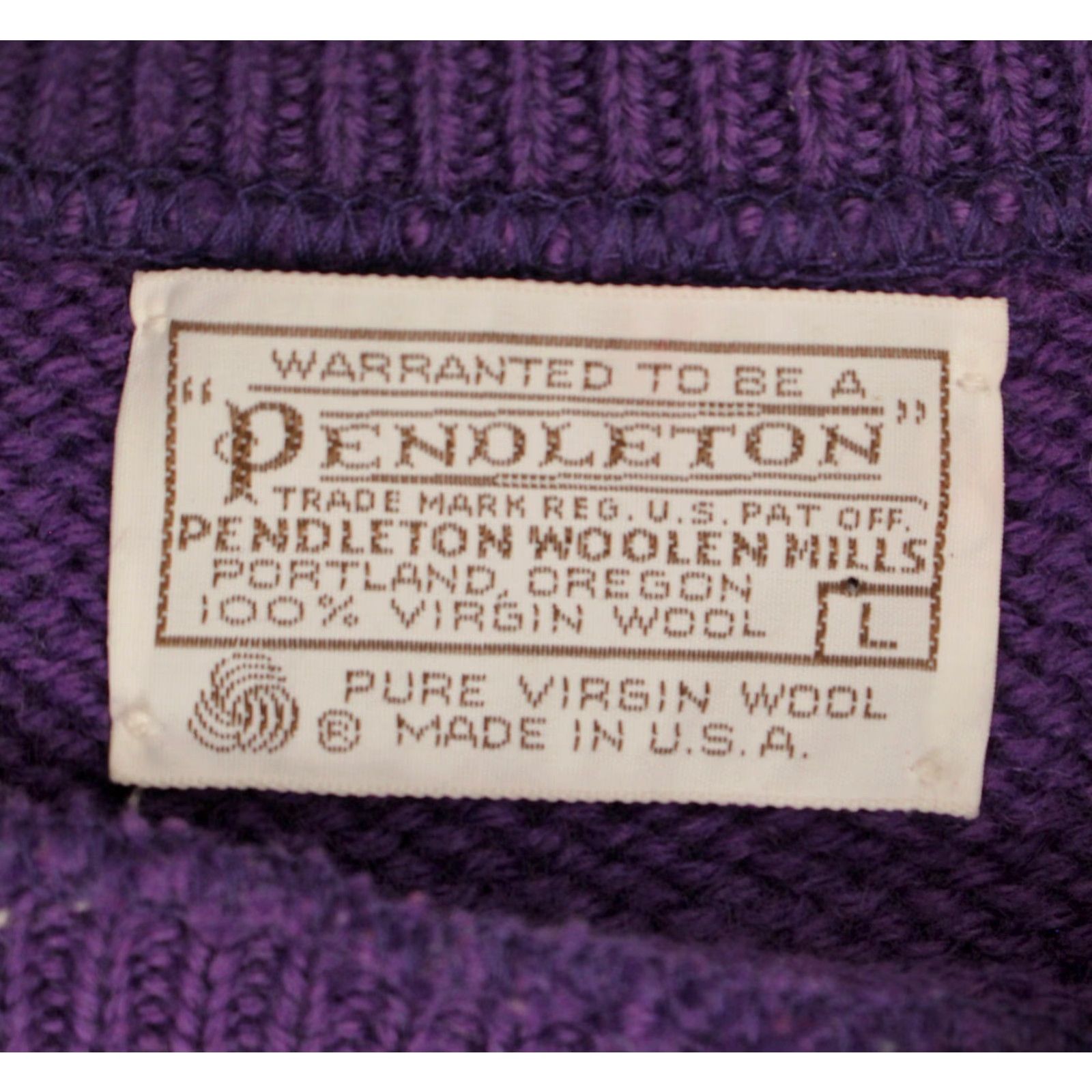 Pendleton VTG Pendleton 1980s Purple Wool Sweater Shirt L Mens Size L Purple 80s VTG Size US L / EU 52-54 / 3 - 4 Thumbnail