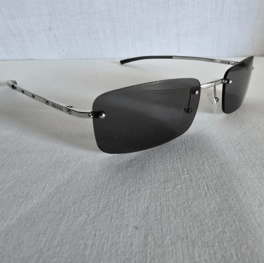 Gucci GUCCI Sunglasses Shield Rimless Wrap GG Vintage Size ONE SIZE - 2 Thumbnail