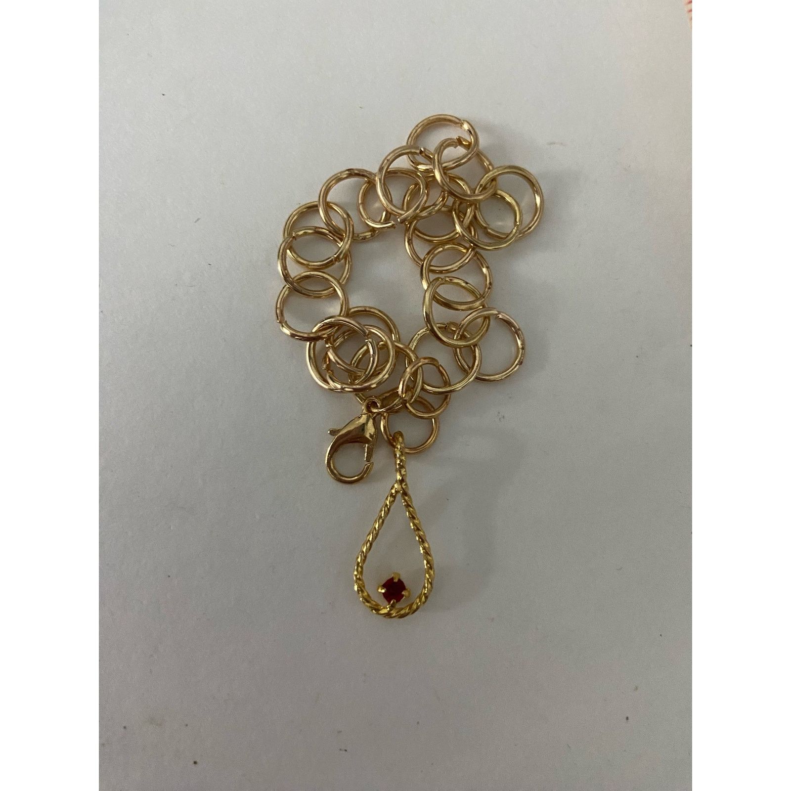 Handmade Handmade gold tone round link bracelet Size ONE SIZE - 4 Thumbnail