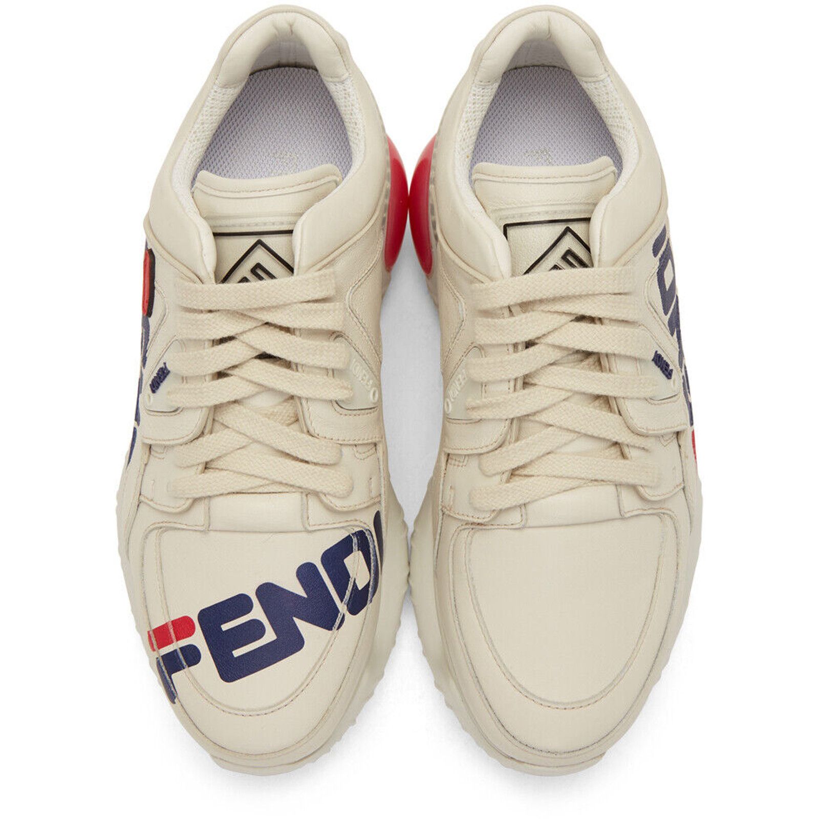 Fendi Fendi Mens Chunky Mania Logo White Platform Size US 10.5 / EU 43-44 - 4 Thumbnail