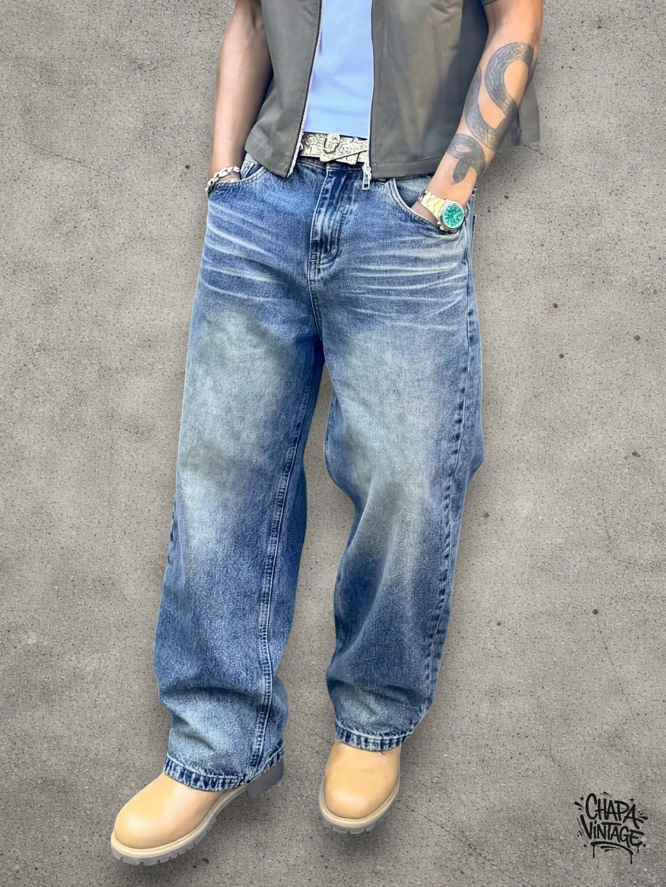 Vintage Washed loose jeans Size US 32 / EU 48 - 1 Thumbnail