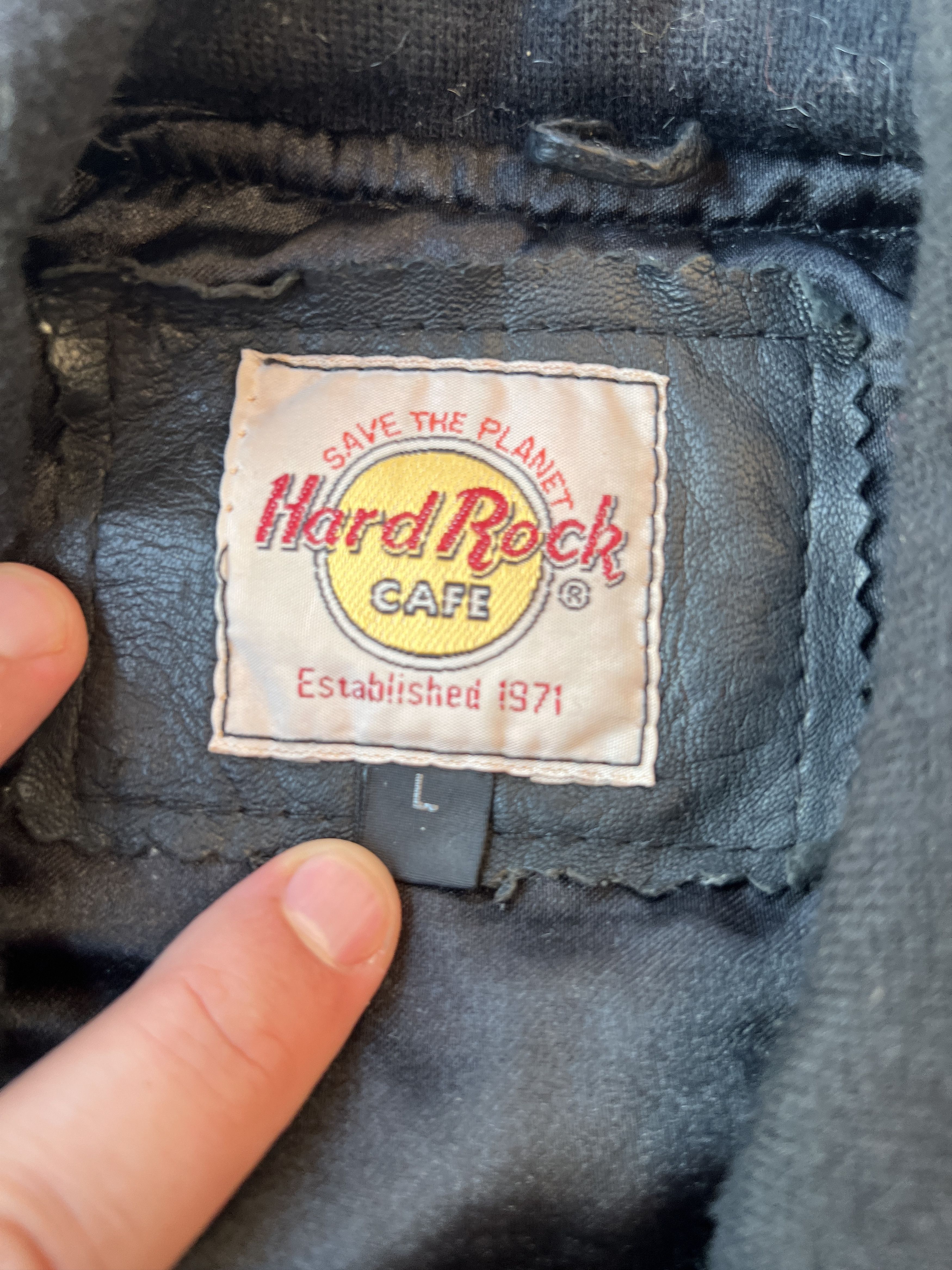 Hard Rock Cafe Hard Rock Cafe Kowloon Vintage Leather Jacket Size US L / EU 52-54 / 3 - 3 Thumbnail