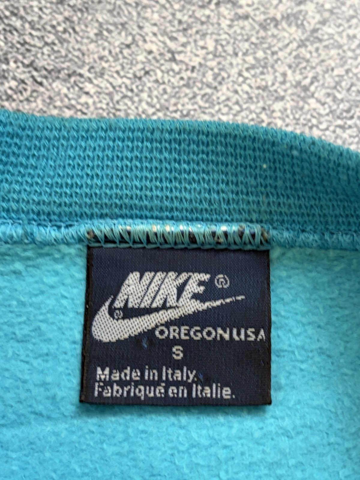 Nike Vtg 80s Nike Oregon Sweatshirt Italy Teal Embroidered S Size US S / EU 44-46 / 1 - 4 Thumbnail