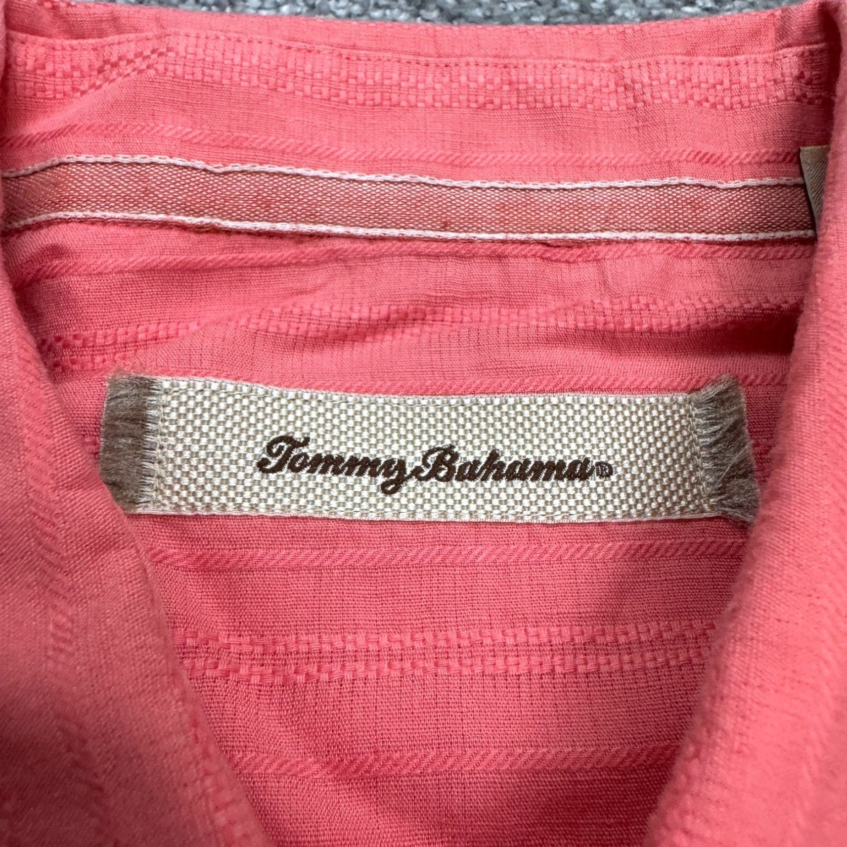 Tommy Bahama Tommy Bahama Shirt Mens Large Pink Button-Down Linen Cotton Vintage? No (NWOT) Size US L / EU 52-54 / 3 - 6 Thumbnail