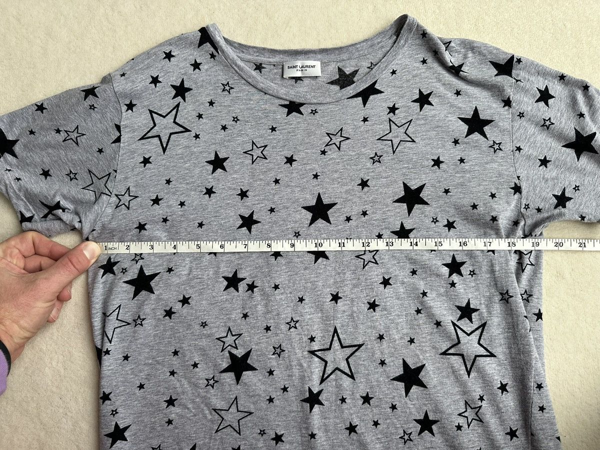 Saint Laurent Paris SS15 Saint Laurent star logo grey t shirt Psych Rock Hedi L Size US L / EU 52-54 / 3 - 6 Thumbnail