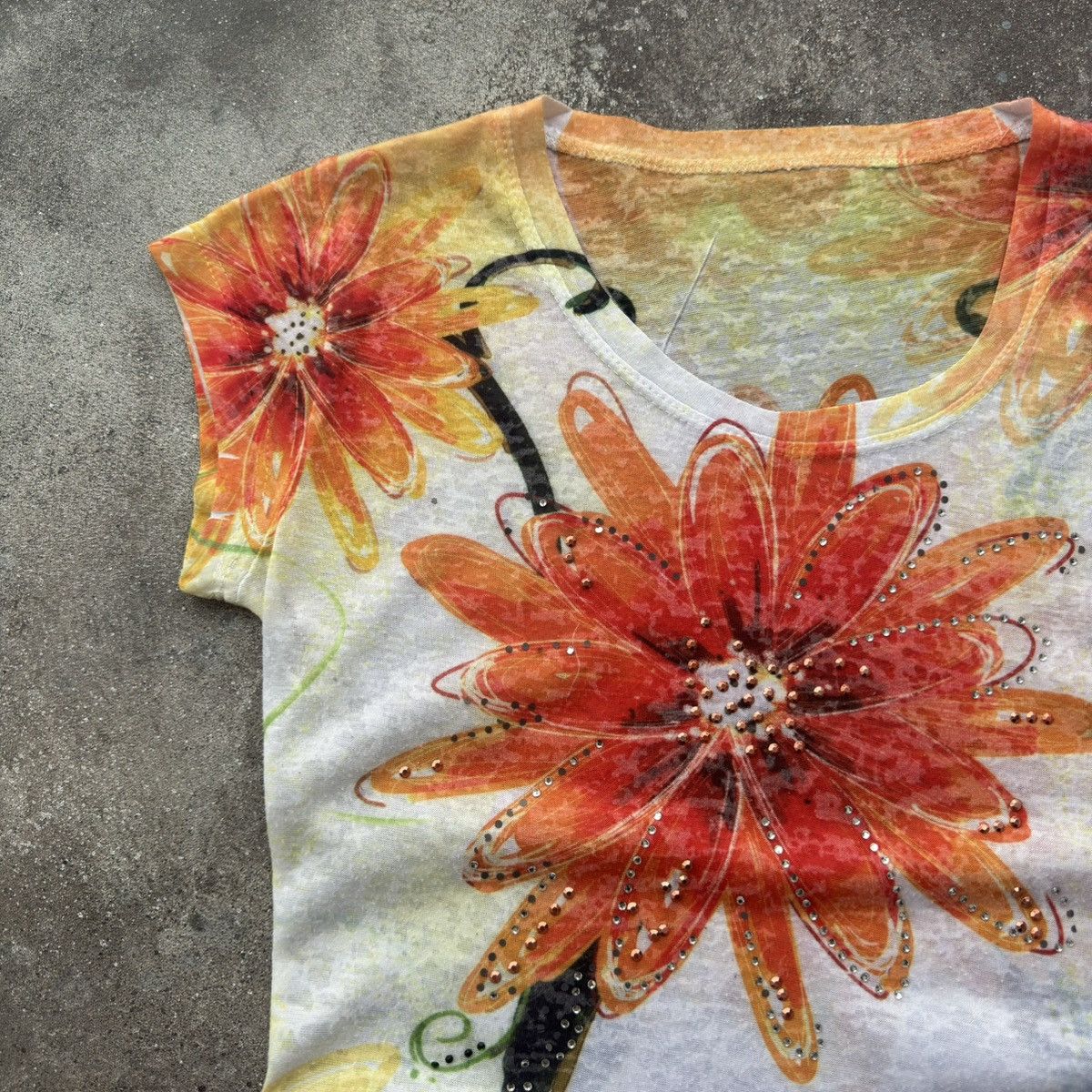20471120 × Japanese Brand × Vintage Super Sexy Glamour Vintage Floral Size M / US 6-8 / IT 42-44 - 2 Thumbnail
