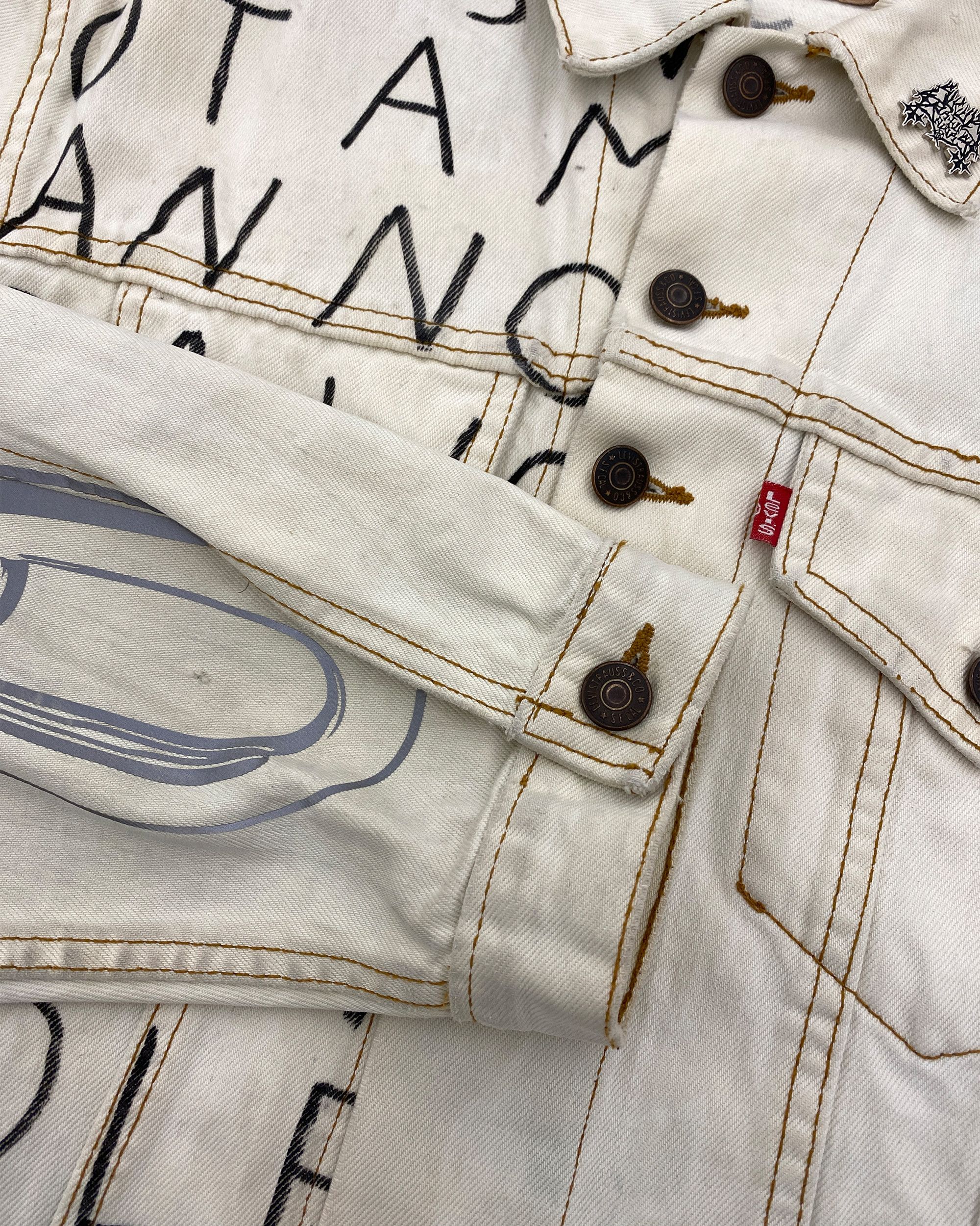 Vintage Sucuk&BratwurstxMaison Hefner 1of1 Printed Denim Jacket Size US L / EU 52-54 / 3 - 12 Thumbnail