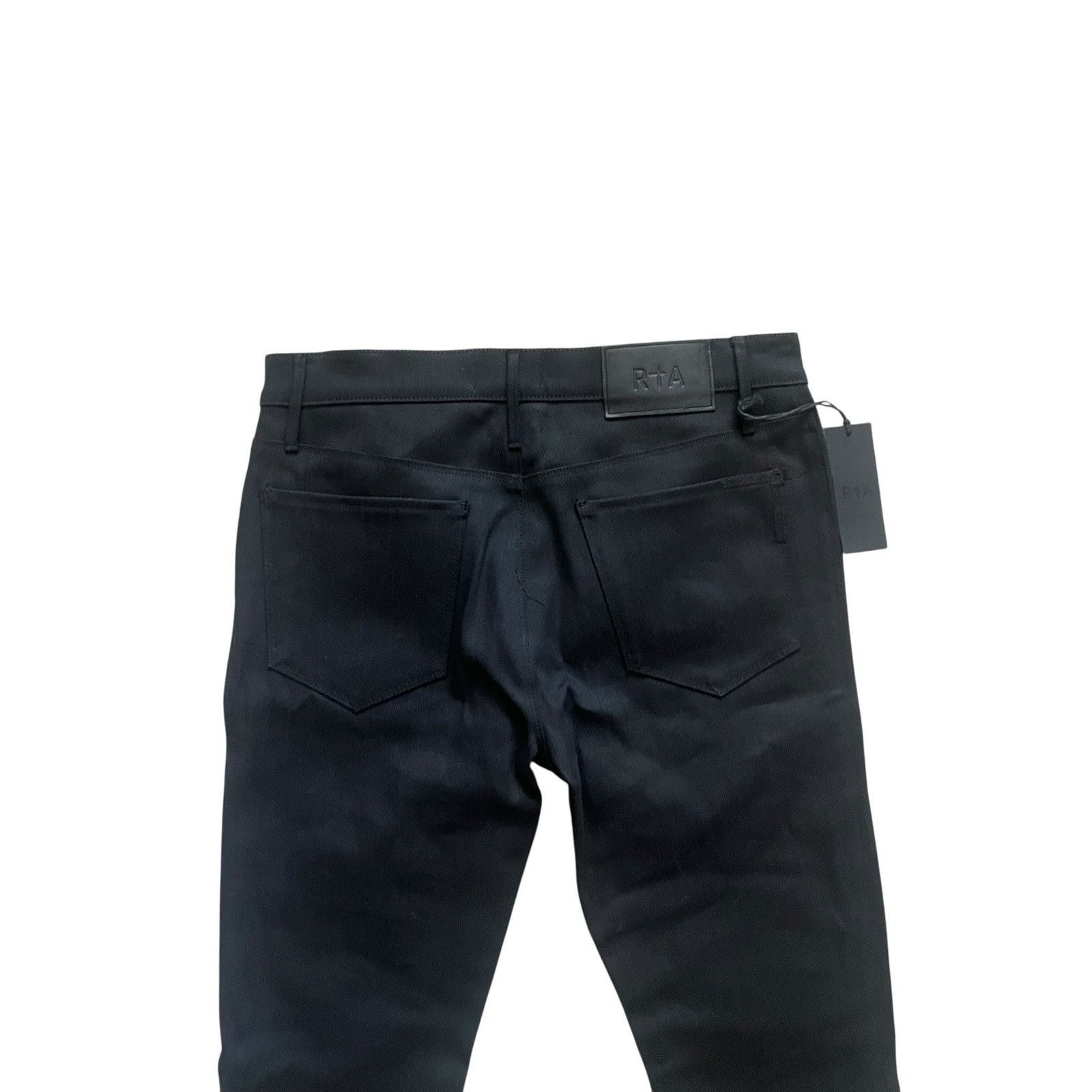 Rta RtA Mens Akio Raw Black Jeans Black $255 Size 31/32 Size US 31 - 3 Thumbnail