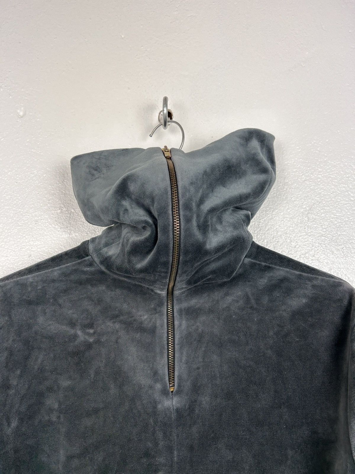 Issey Miyake 90s Vintage Archive Issey Miyake Long Neck Velour Zip