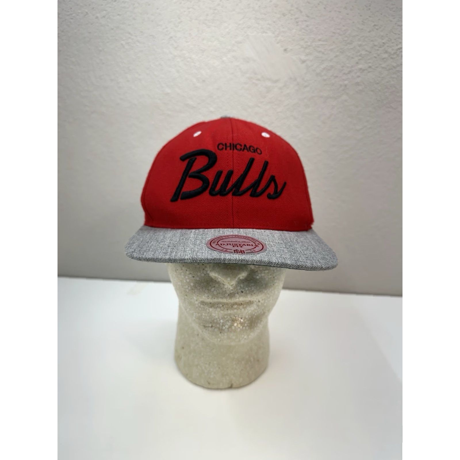 Mitchell & Ness Mitchell & Ness Snapback Hat NBA Chicago Bulls Red Adjustable Flat Brim Cap Men One Size Sports Casual Size ONE SIZE - 2 Thumbnail