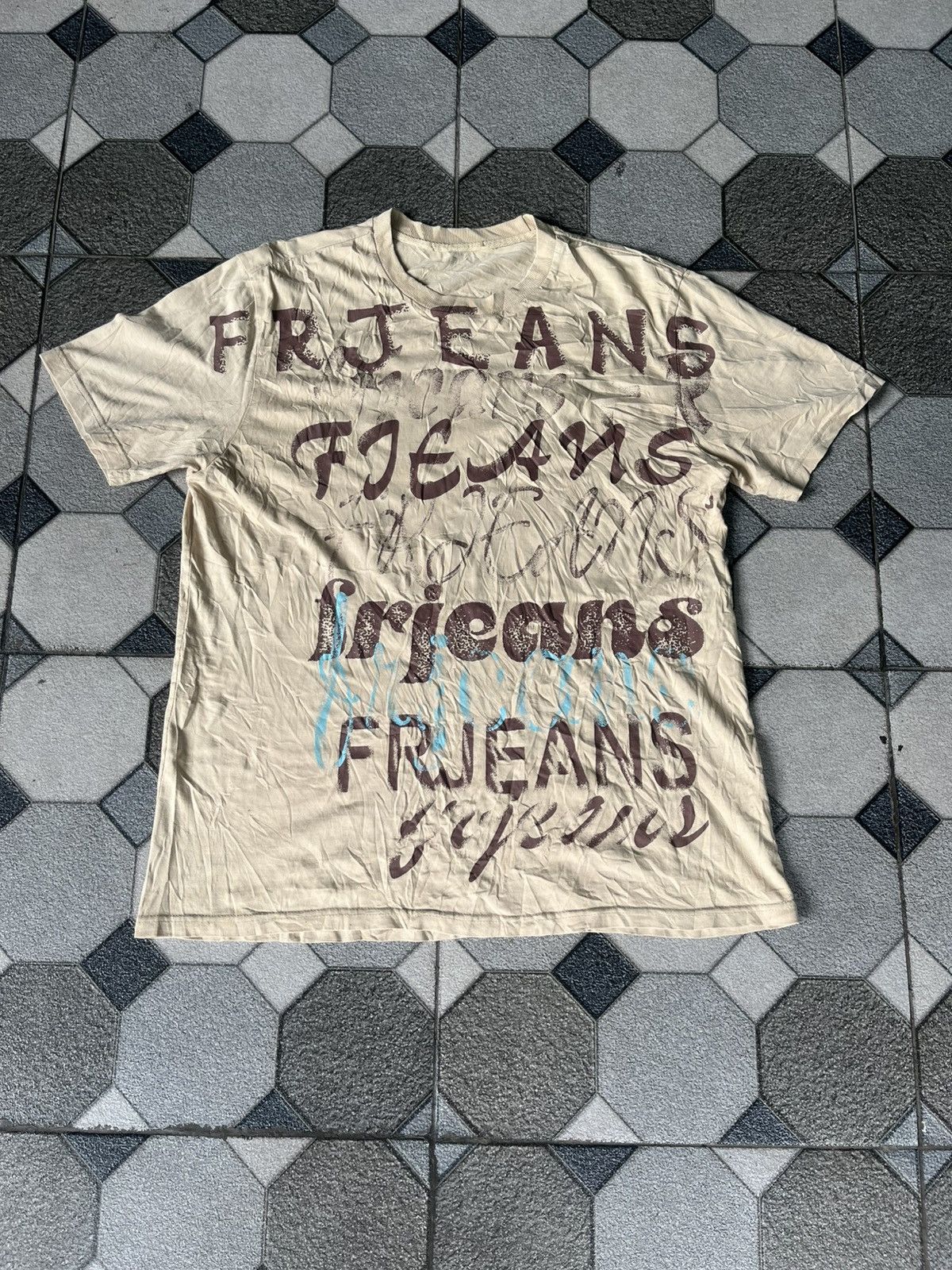 Hysteric Glamour Japanese Vintage FRJ Jeans poem t shirt Size US L / EU 52-54 / 3 - 12 Thumbnail