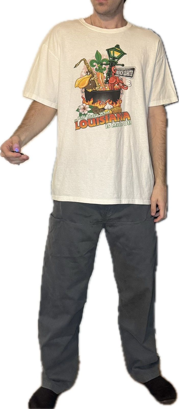 Anvil New Orleans That’s what Louisiana is made of Tourist T Shirt Size US XL / EU 56 / 4 - 7 Thumbnail