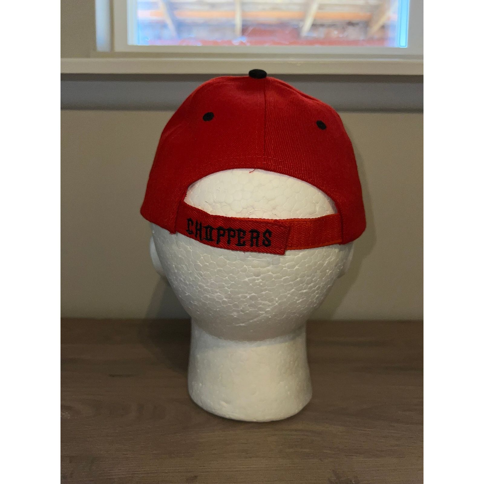 Vintage Y2K Choppers Motorcycle Flames Red Black Hat Headwear 2000s Size ONE SIZE - 5 Thumbnail