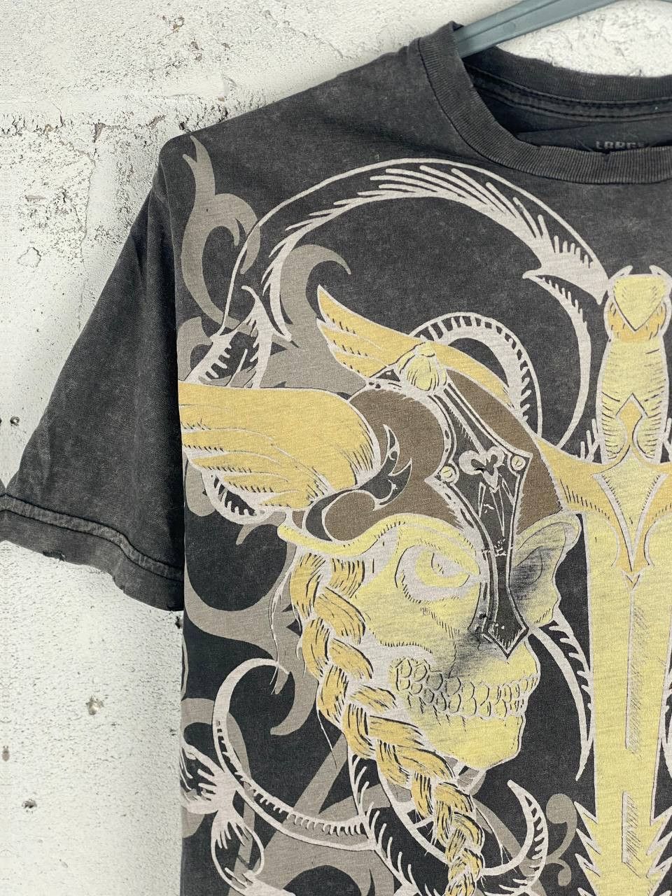 Affliction × JNCO × Vintage Crazy Vintage Y2K Affliction Style Cross T Shirt Grunge Size US L / EU 52-54 / 3 - 4 Thumbnail