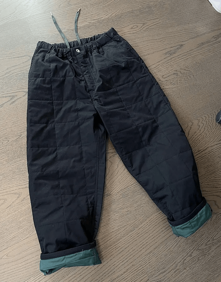 Outdoor retro fashion loose quilted pants
