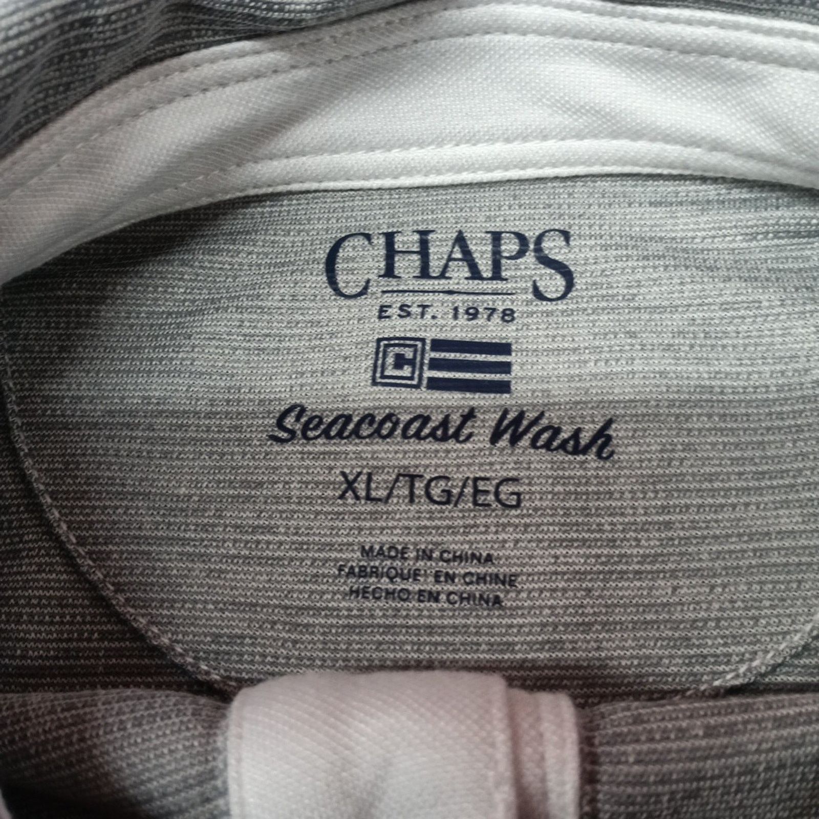 Chaps Chaps Milton Polo Shirt Men XL Gray Seacoast Wash Super Soft Size US XL / EU 56 / 4 - 3 Thumbnail