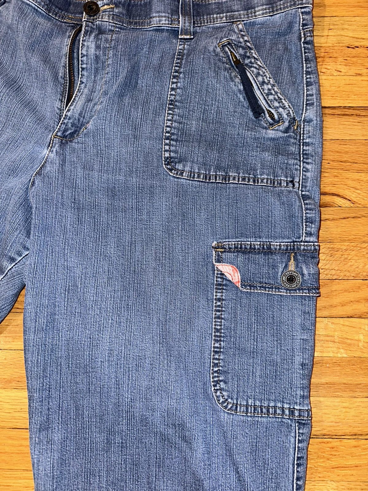 Lee × Vintage Lee Denim Extra Long Jorts Size US 34 / EU 50 - 3 Thumbnail