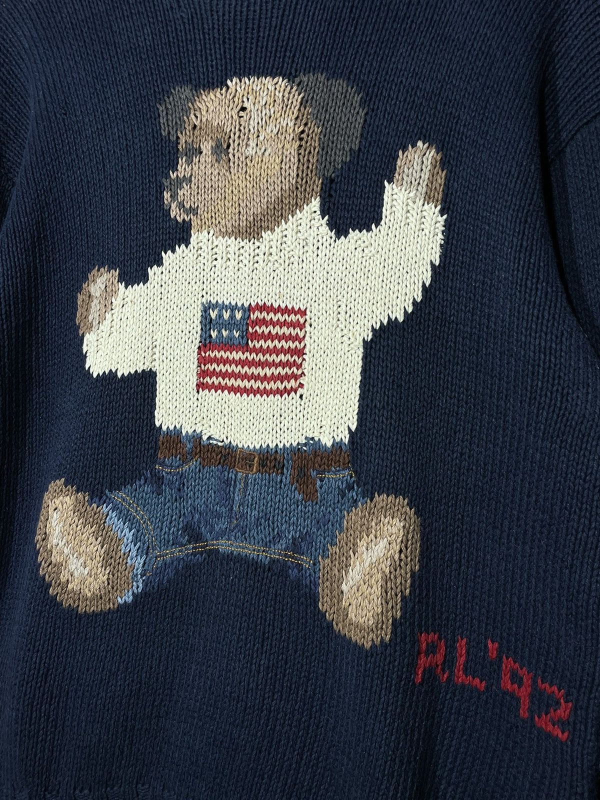 Polo Ralph Lauren × Vintage Sweater Polo Bear Vintage 1992 Hand Knit Size US XL / EU 56 / 4 - 8 Thumbnail