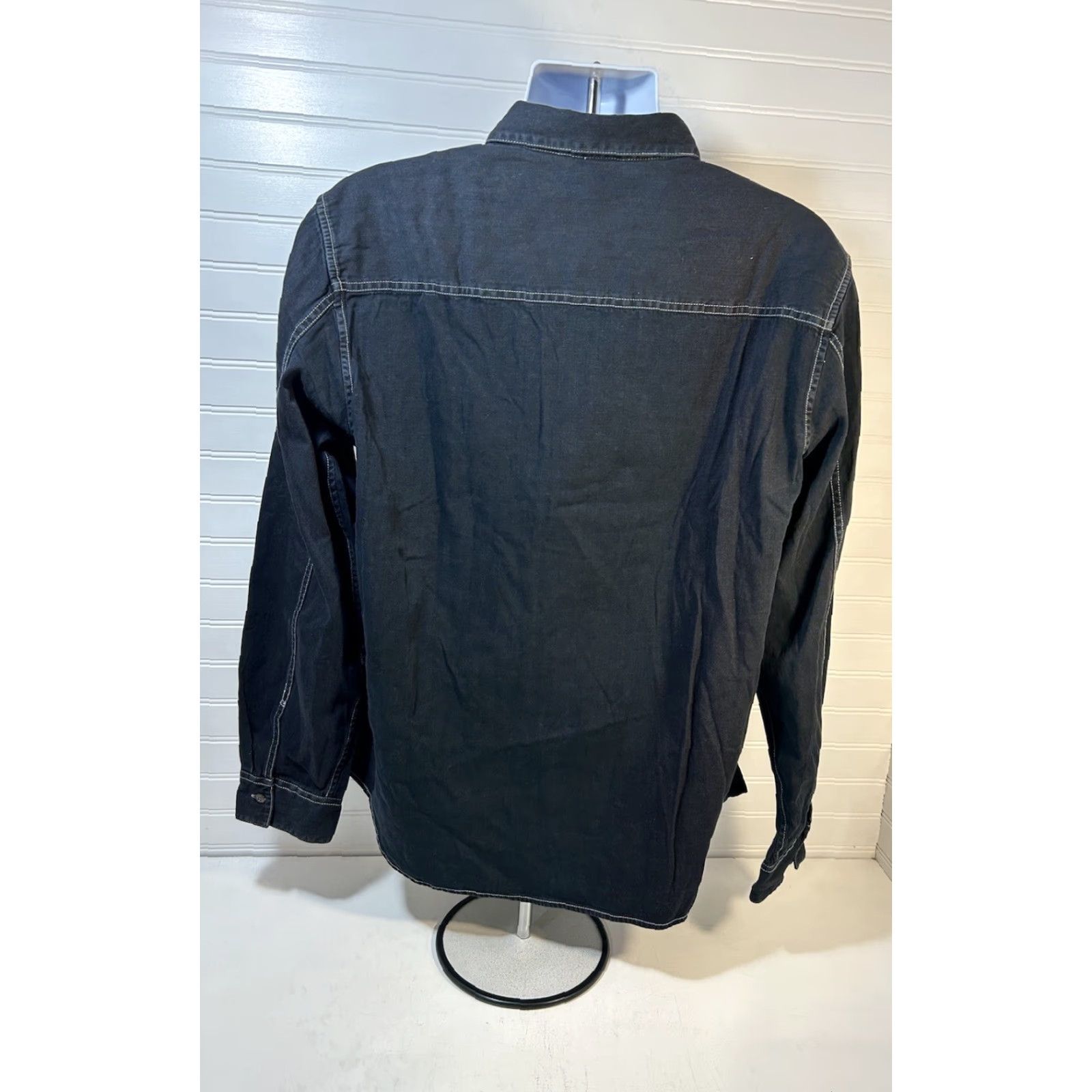 DKNY VINTAGE DKNY Button-Up Shirt Men Large Long Sleeve Collar Dark Denim NWT Style#KBRU6052 Size US L / EU 52-54 / 3 - 7 Thumbnail