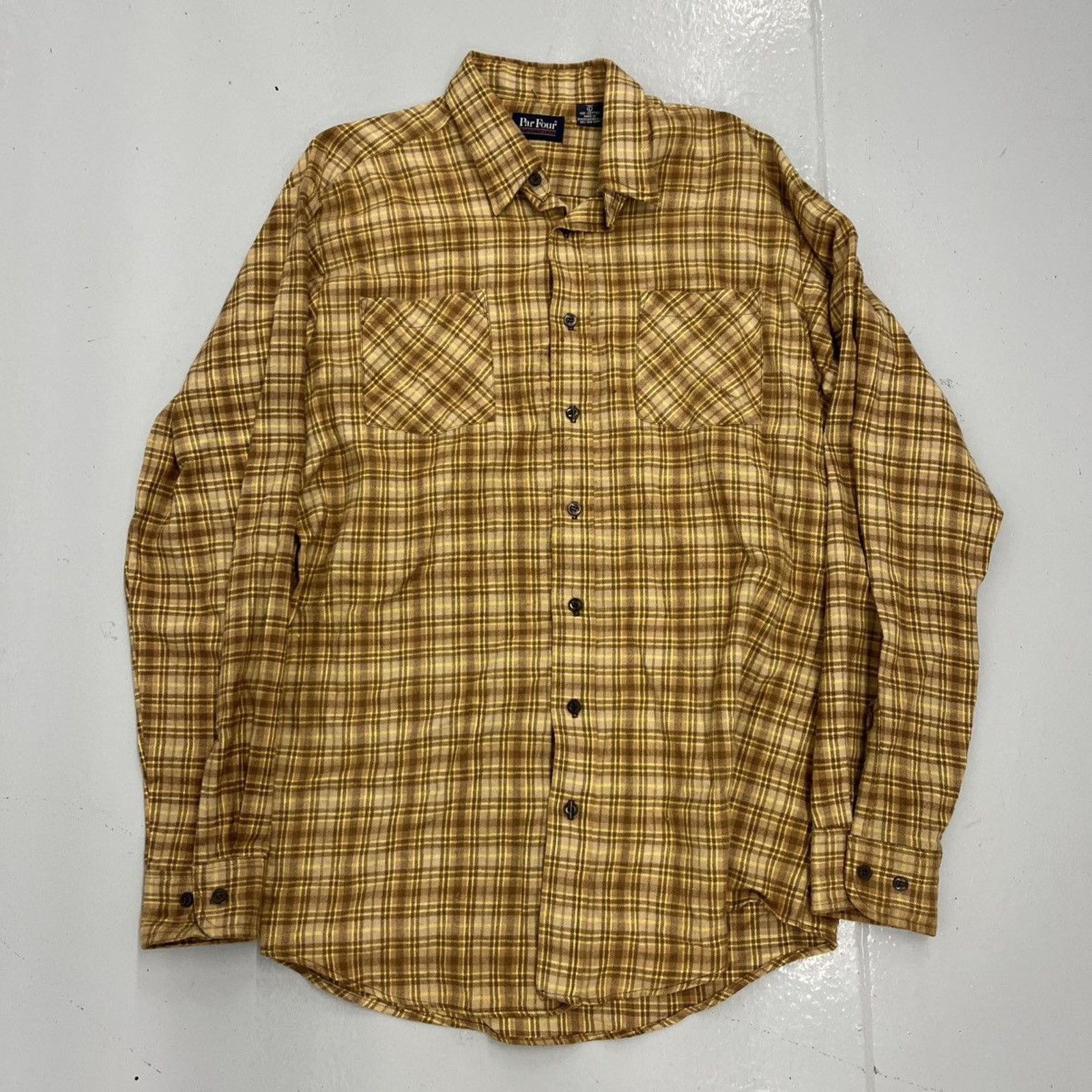 Other Vintage 80s Par Four Beige Plaid Cotton Flannel Size US L / EU 52-54 / 3 - 1 Thumbnail