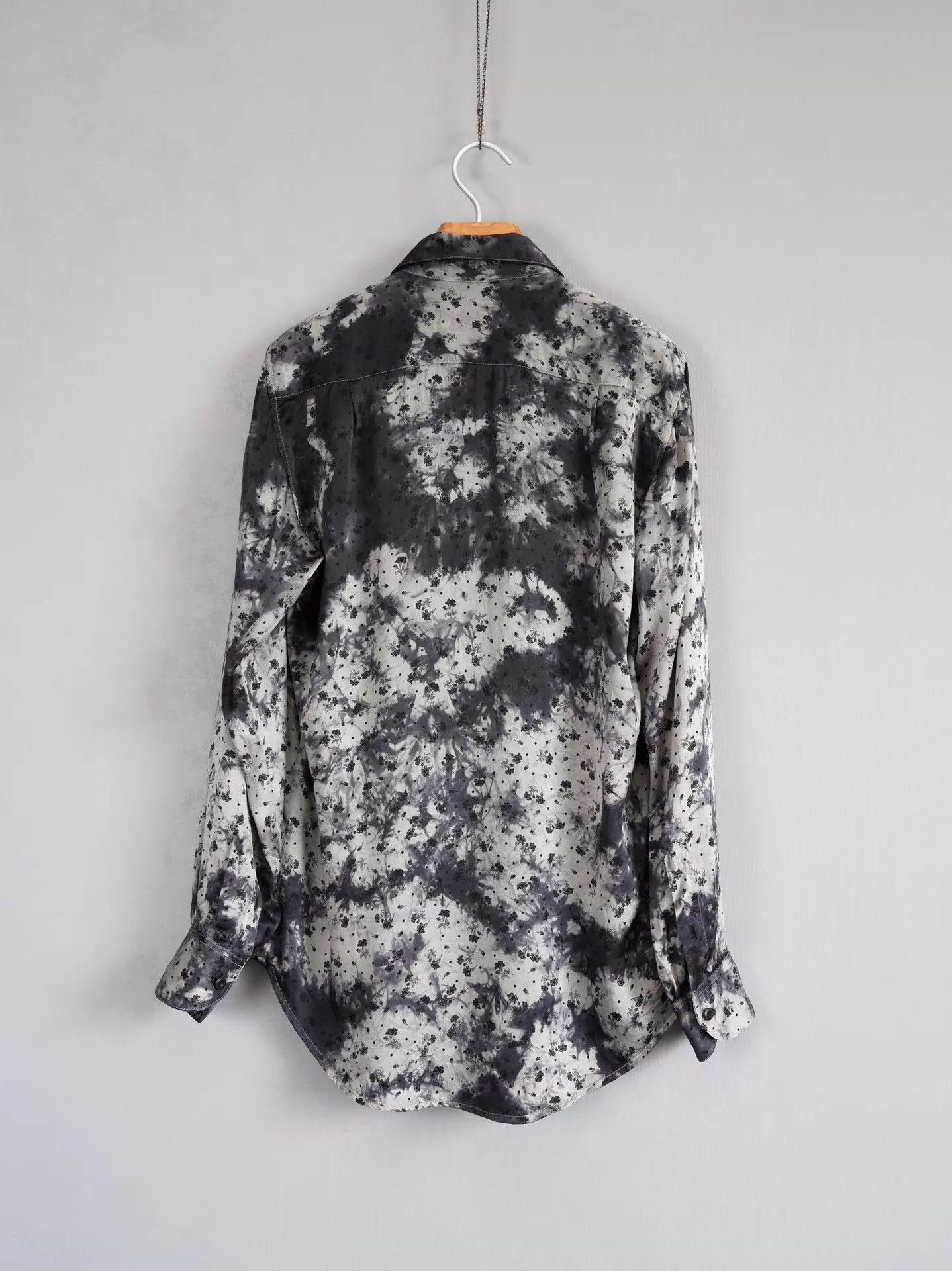 Geoffrey B. Small Geoffrey B. Small Accident Dye Floral Silk Shirt S Size US S / EU 44-46 / 1 - 2 Thumbnail