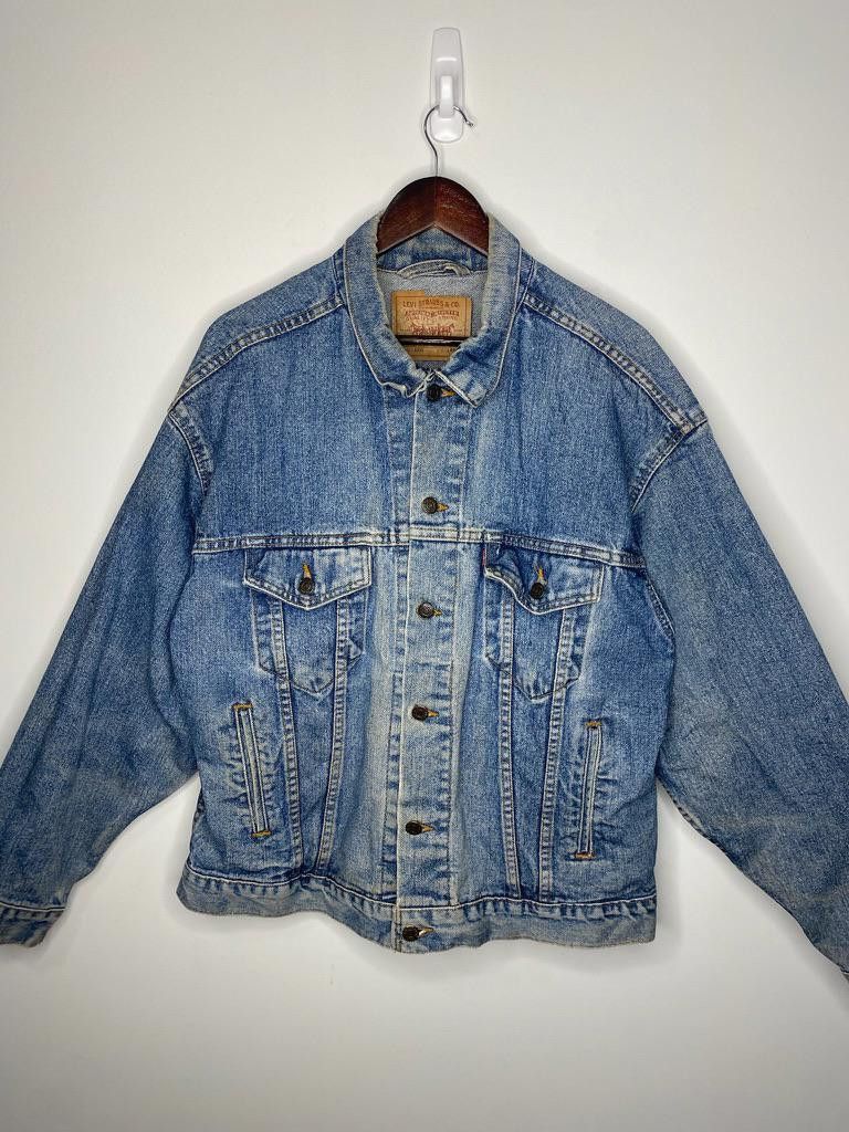 Designer Vintage 90s Deer Tracker Levis Medium Wash Denim Jacket Size US L / EU 52-54 / 3 - 4 Thumbnail