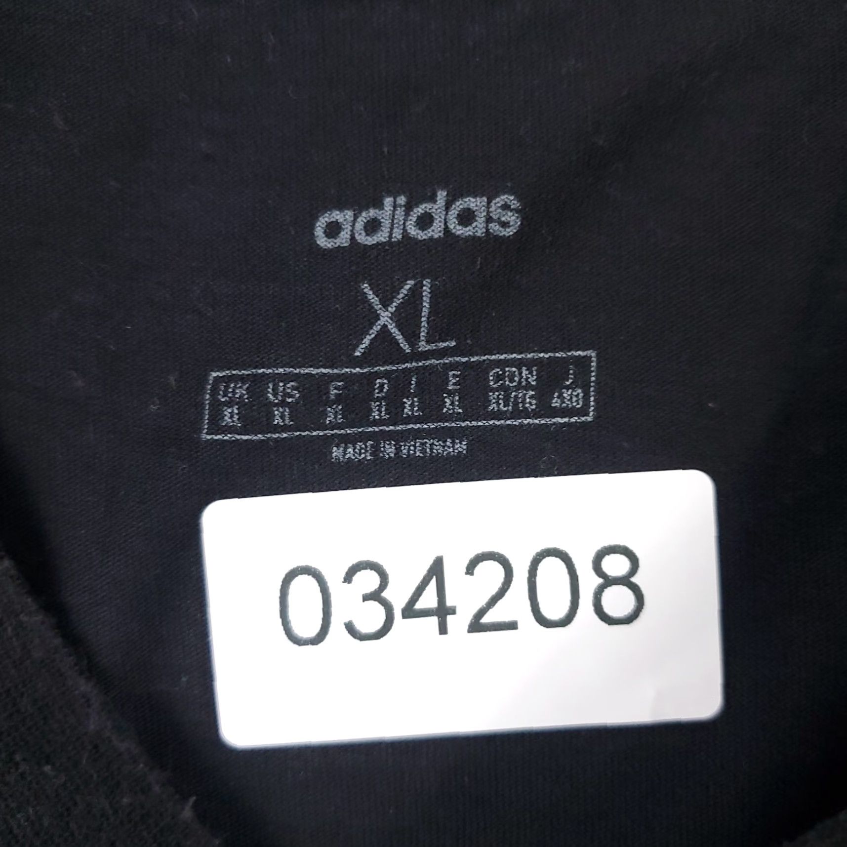 Adidas ADIDAS T Shirt Mens XL Black Logo Short Sleeve Adult Casual Crew Neck Cotton Blend Size US XL / EU 56 / 4 - 7 Thumbnail