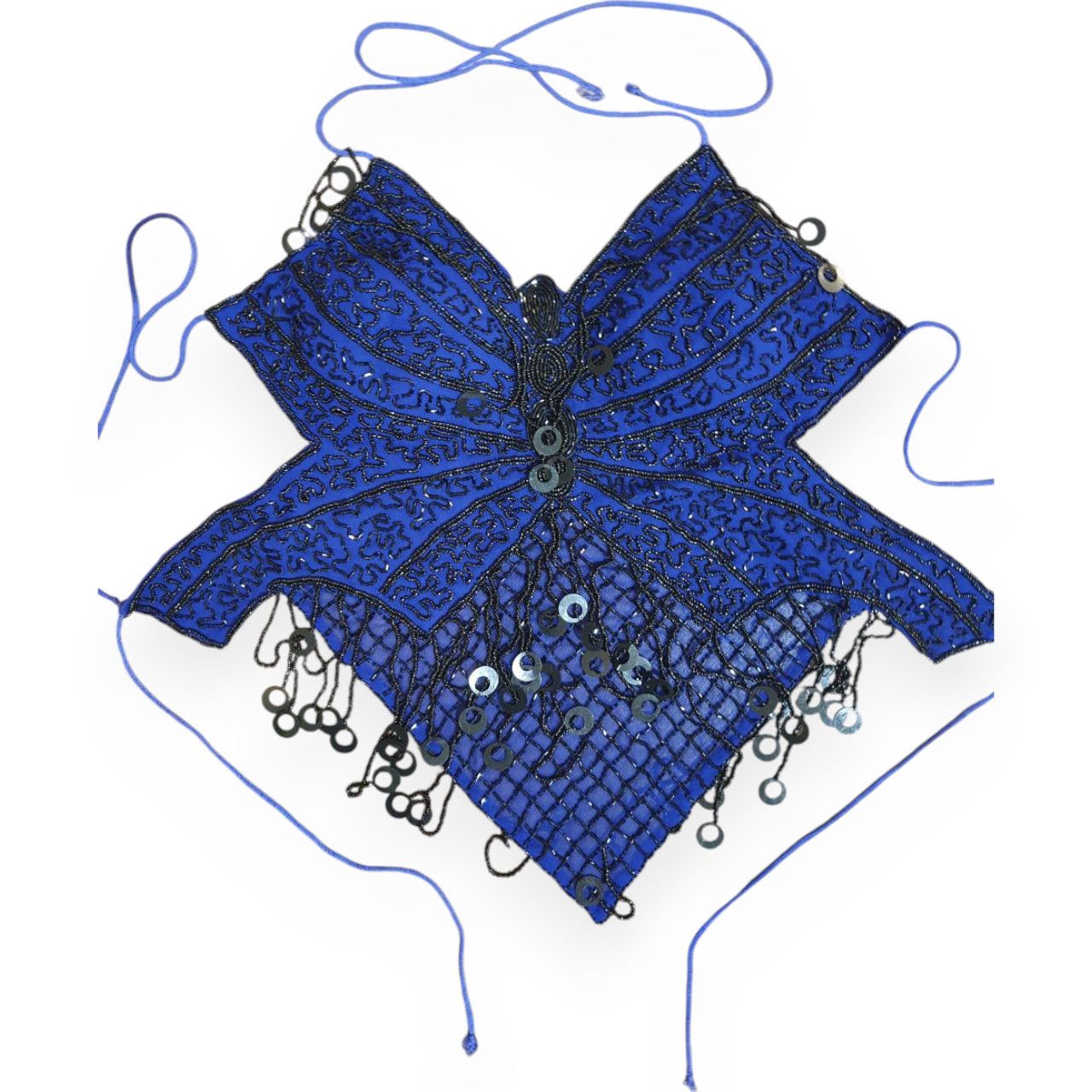 Other Butterfly halter top blue color new condition Size S / US 4 / IT 40 - 1 Thumbnail