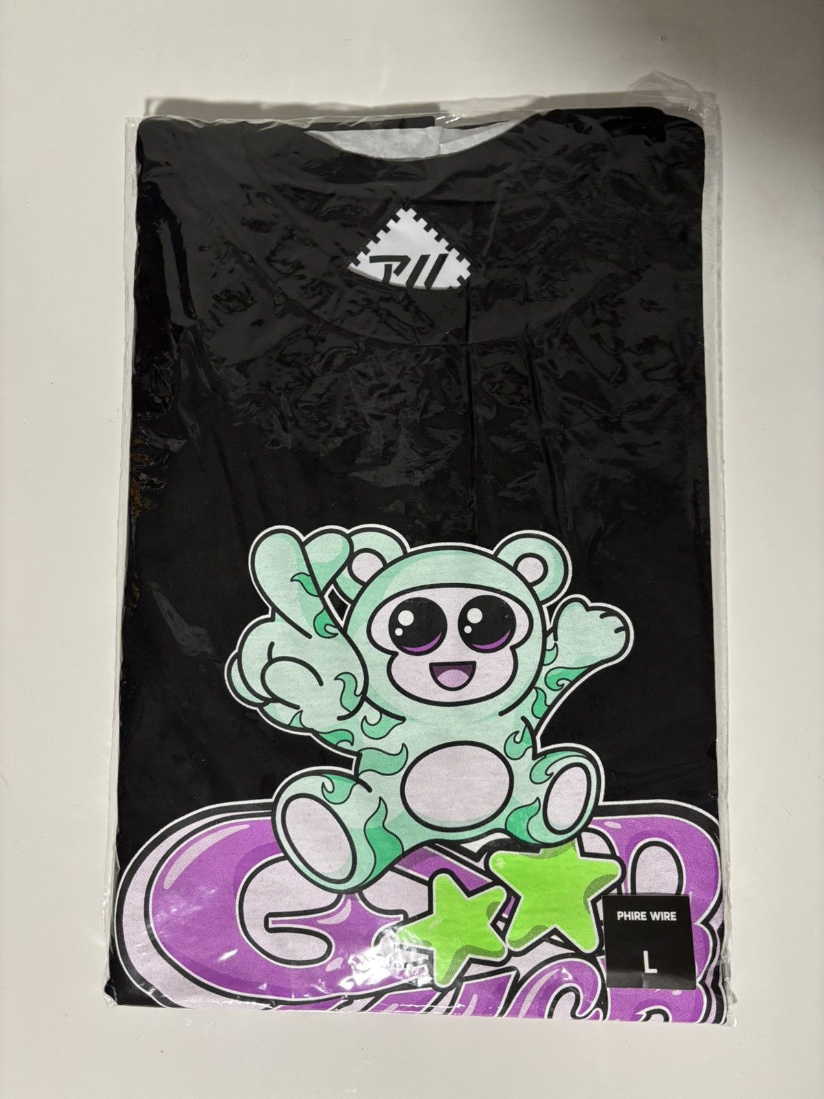 Bladee and Mechatok x Phirewire Good Luck collab tee black