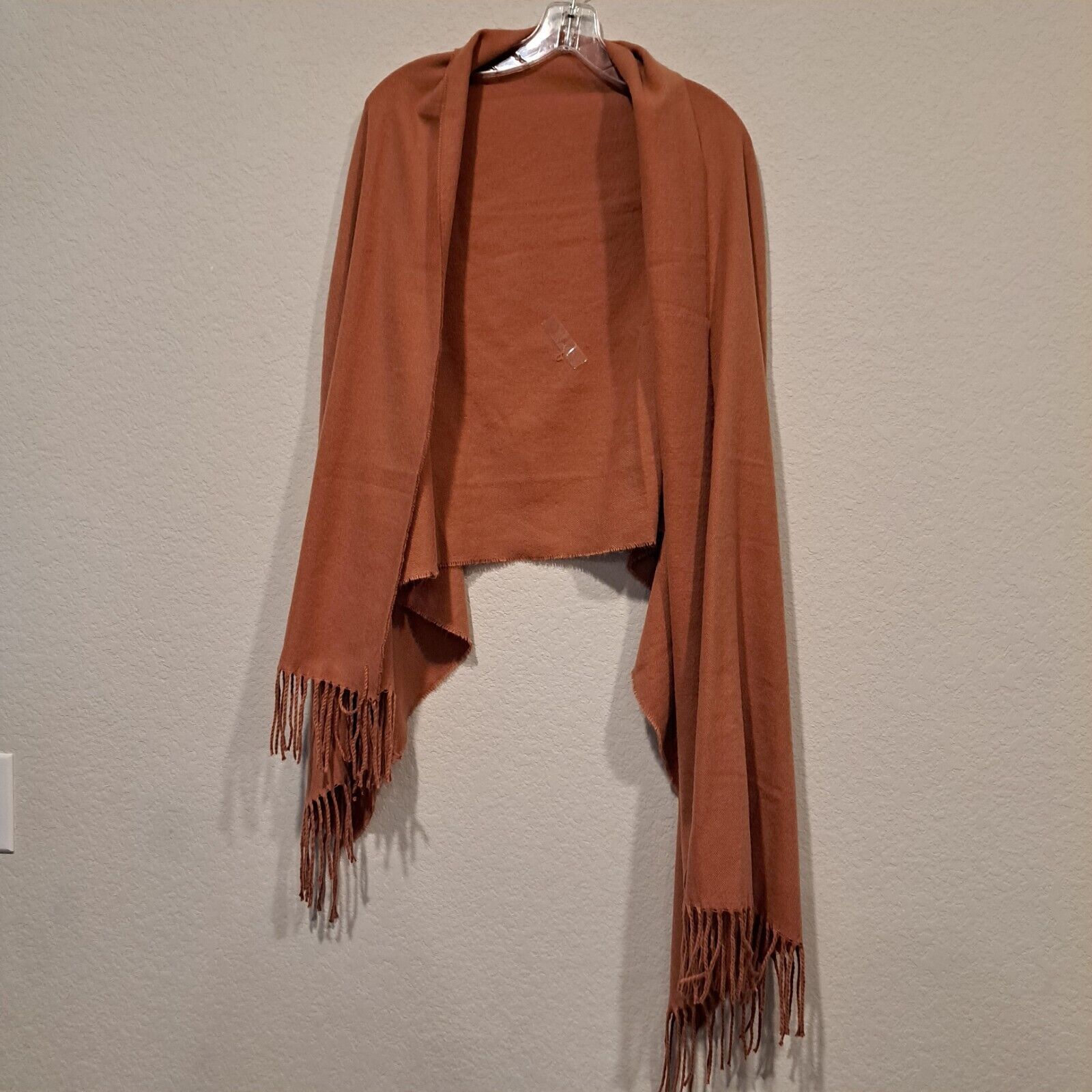 Madewell Madewell 100% Recycled Polyester Fringe Scarf Brown 73"×27" Size ONE SIZE - 6 Thumbnail