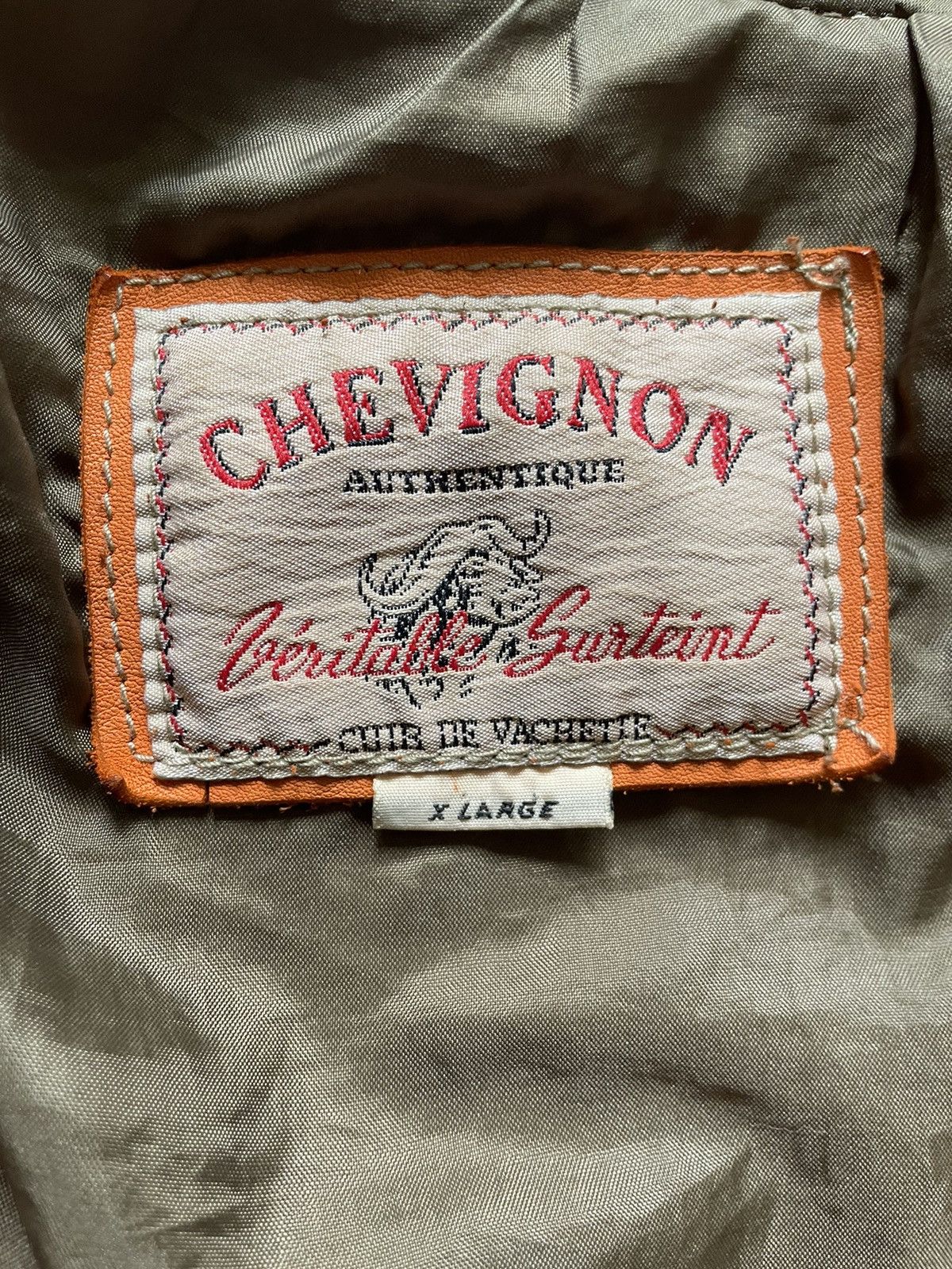 Chevignon Vintage Chevignon orange leather jacket Size US L / EU 52-54 / 3 - 3 Thumbnail