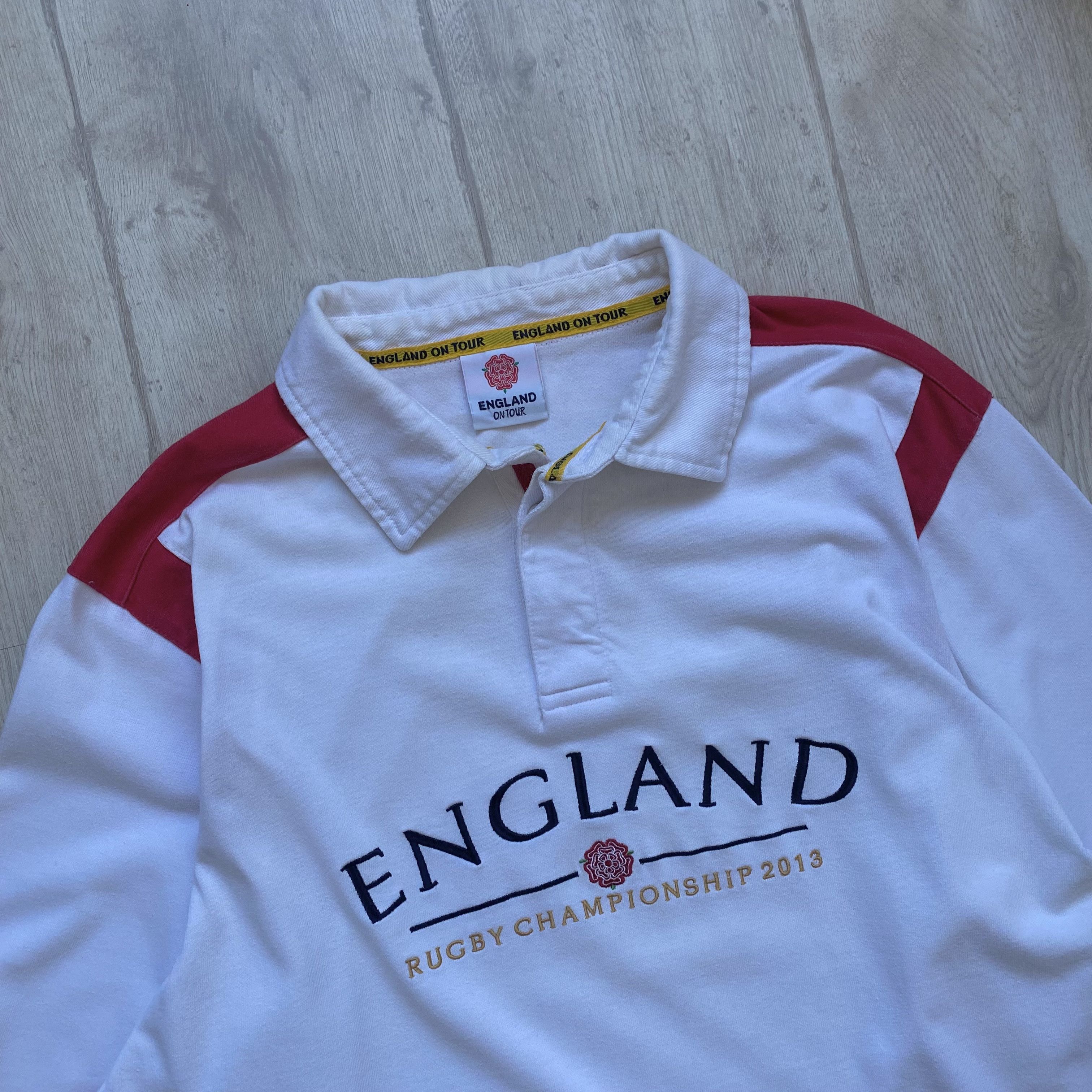 Cotton Traders 🏈 Vintage England Rugby jersey Championship Shirt blockore Size US XL / EU 56 / 4 - 2 Thumbnail