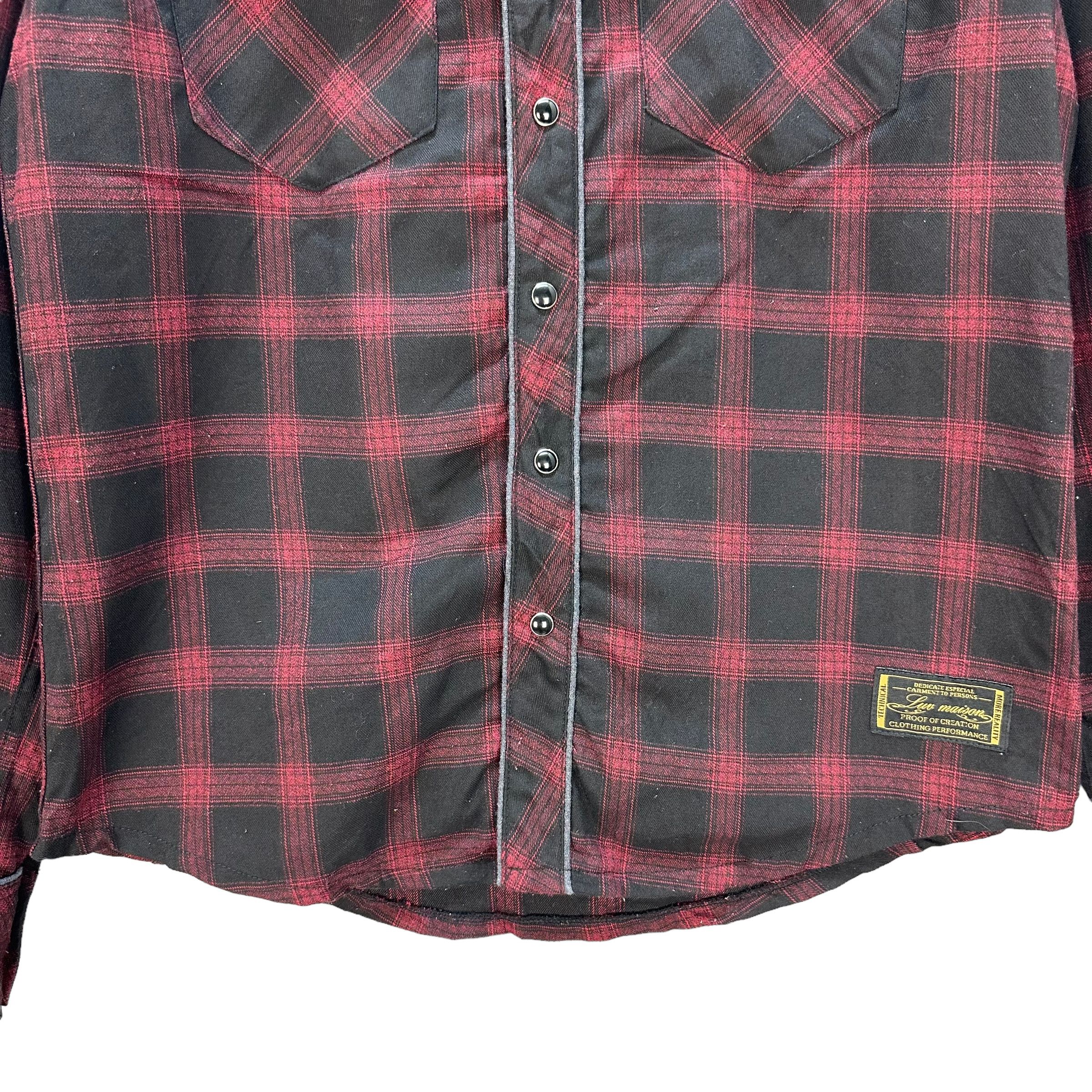 Japanese Brand LUV MAISON TARTAN DOUBLE LAYER HOODIE JACKET #8911-038 Size US M / EU 48-50 / 2 - 4 Thumbnail