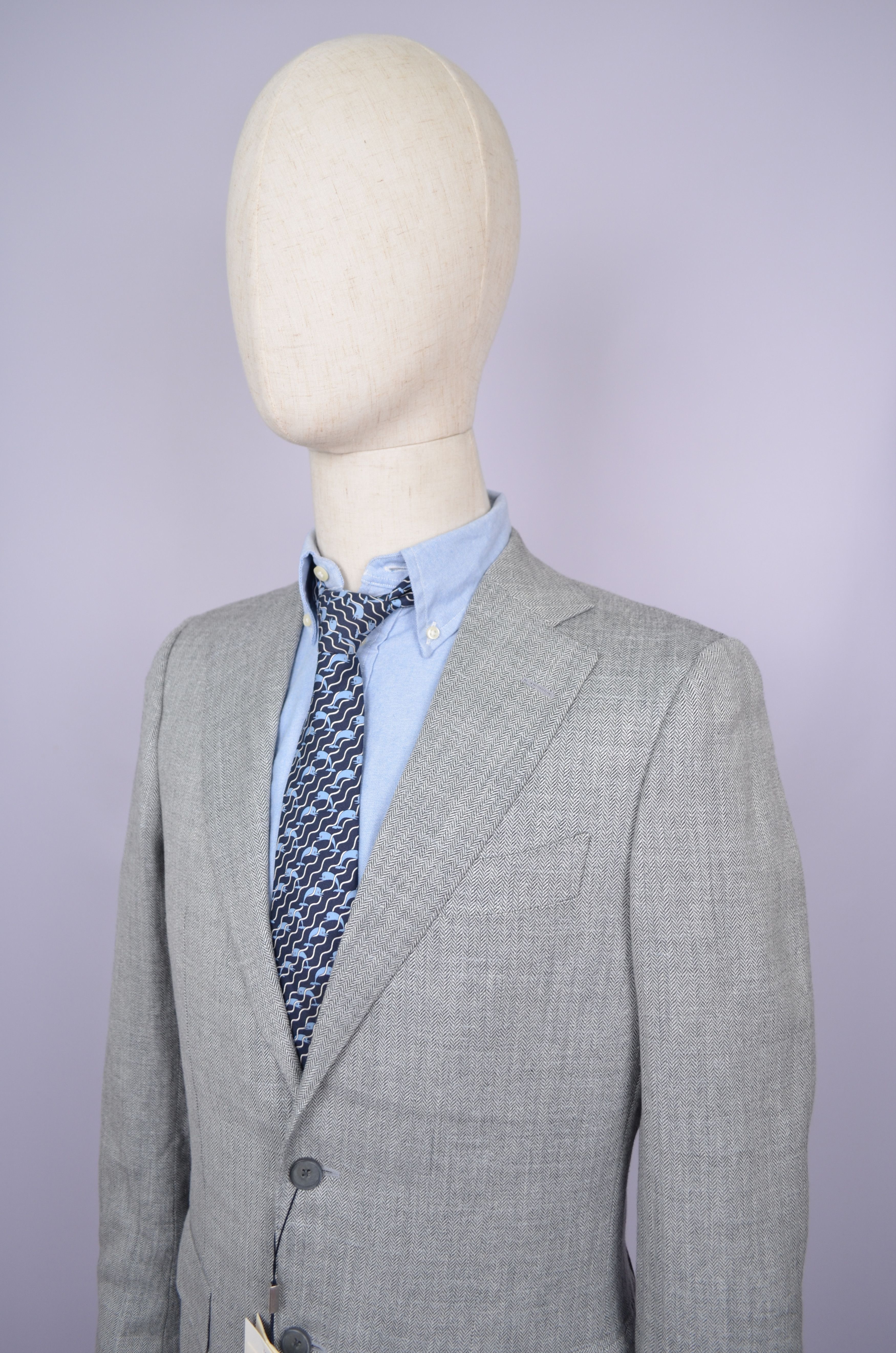 Suitsupply SUITSUPPLY Lazio Ethomas Wool Silk Linen Suit Grey US36 Size 36R - 6 Thumbnail